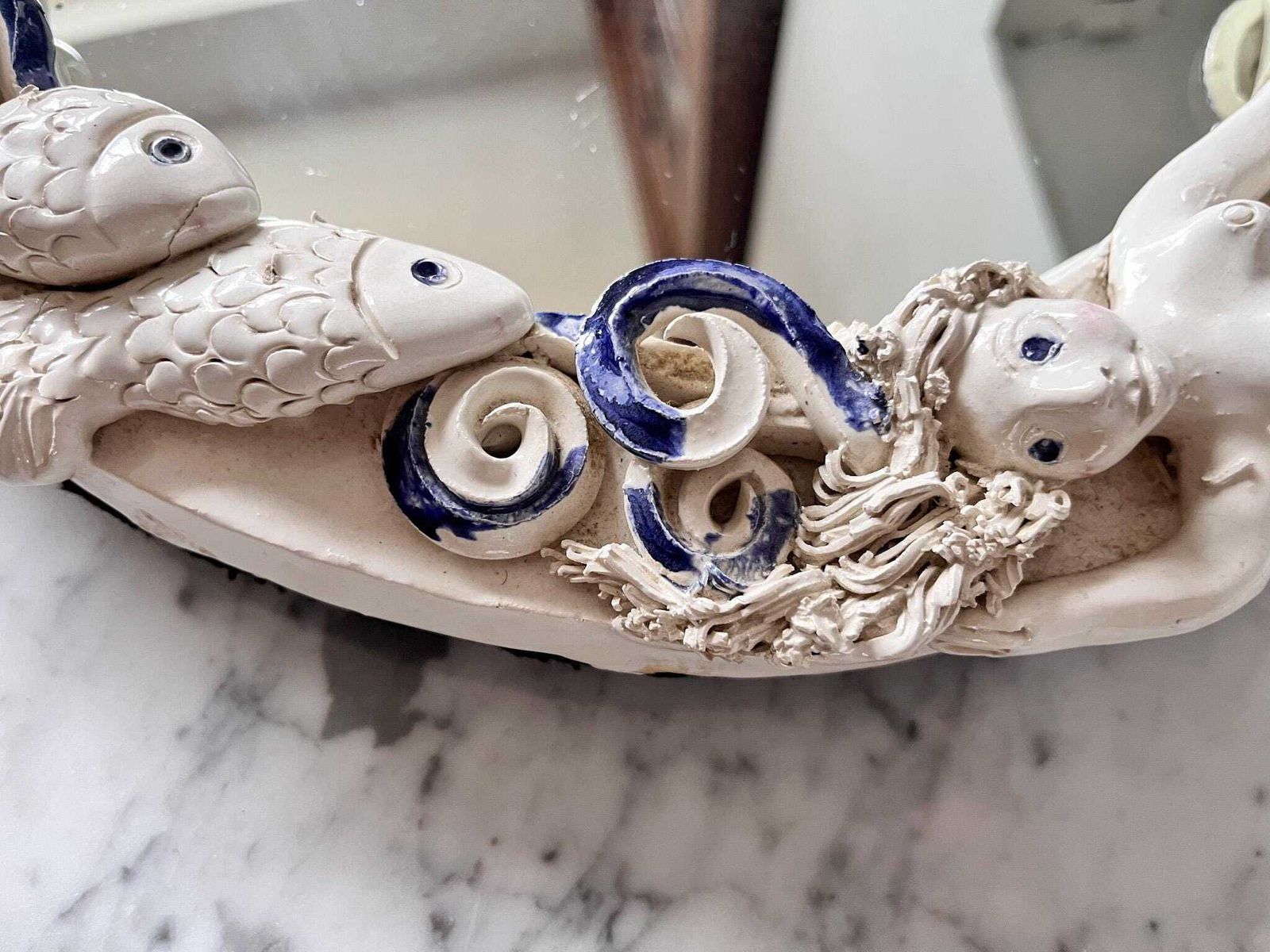 Ceramic Mermaid Mirror By Artist Sylvie Aurore Nisbet photo 562.0