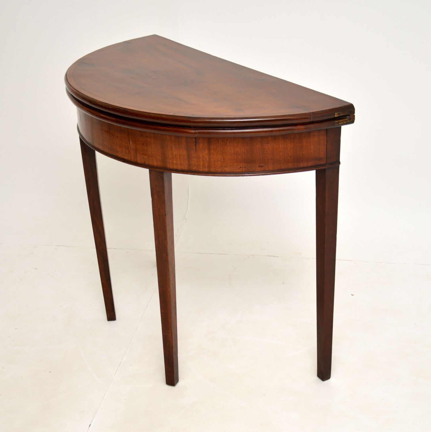 Antique George III Period Mahogany Card Table photo buy