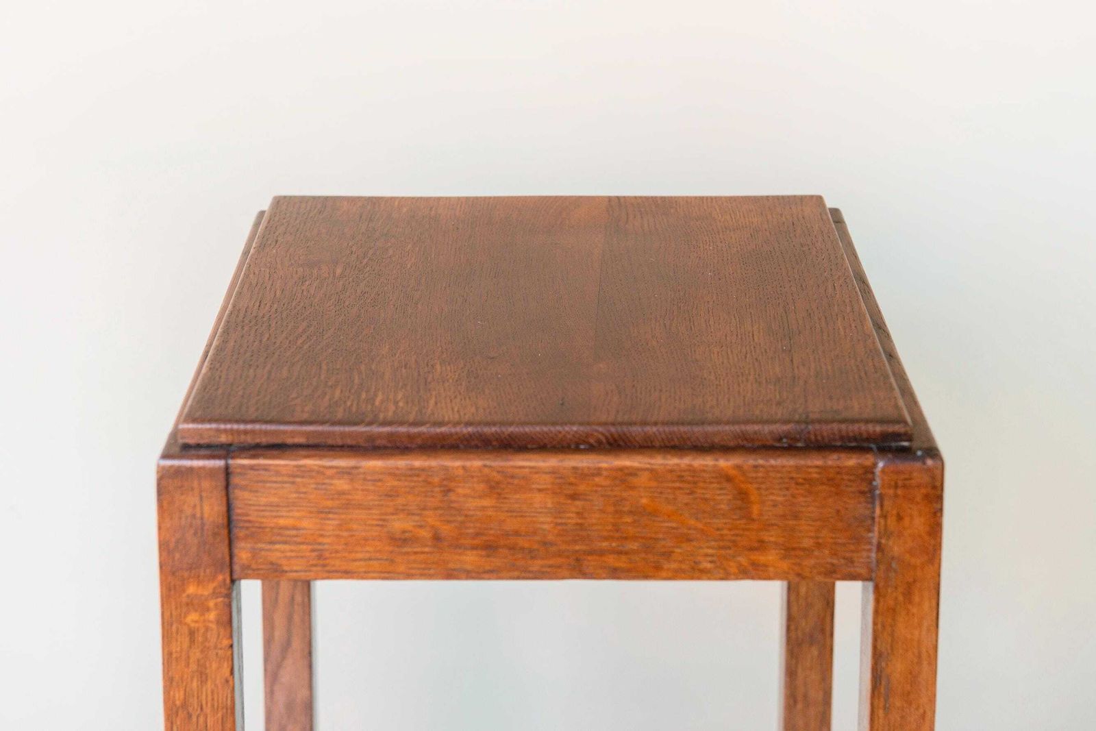 photo furniture Art Deco Side Table   Solid Oak Square Plant Stand Stool   Dutch Accent Table