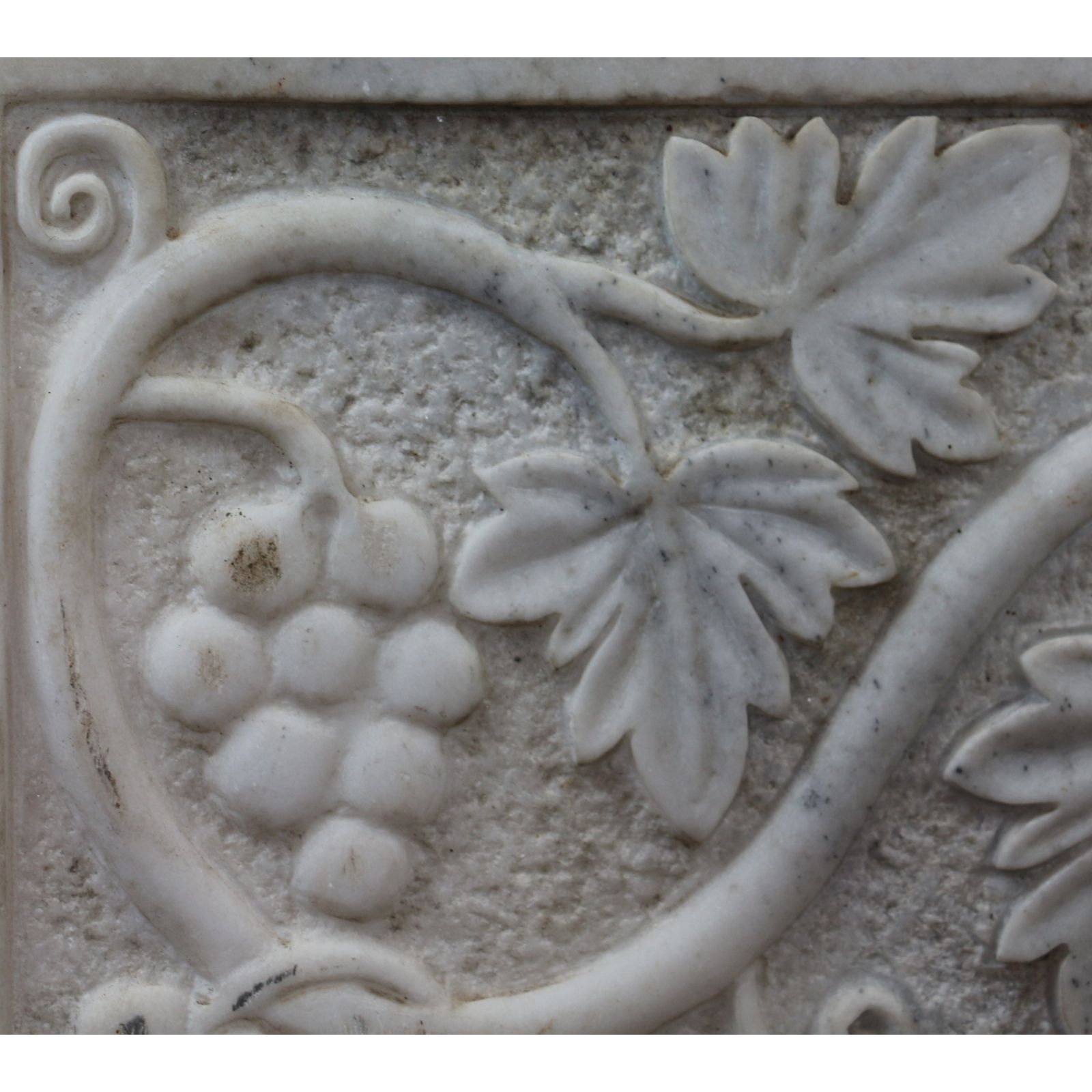 photo buy An Impressive Early C20th Carved Marble Planter On Carved Marble Pedestals