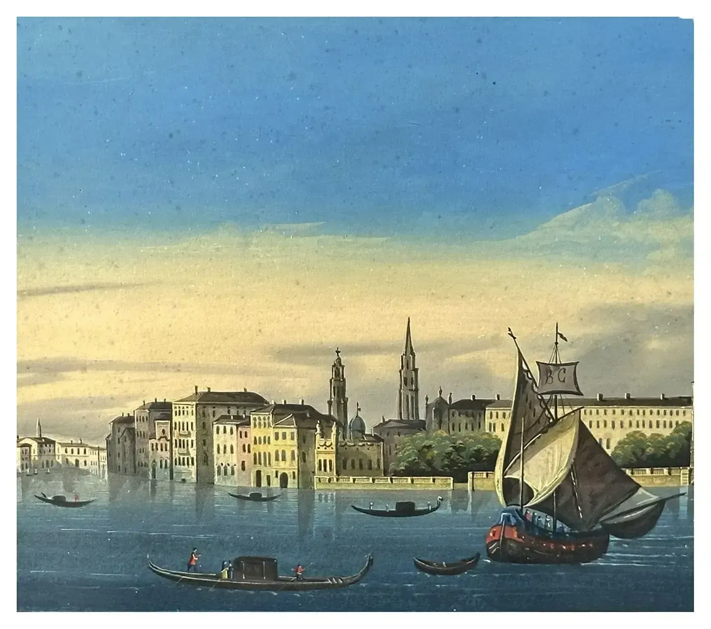 Giovanni Biasin, View Of The Basin Of San Marco photo vintage