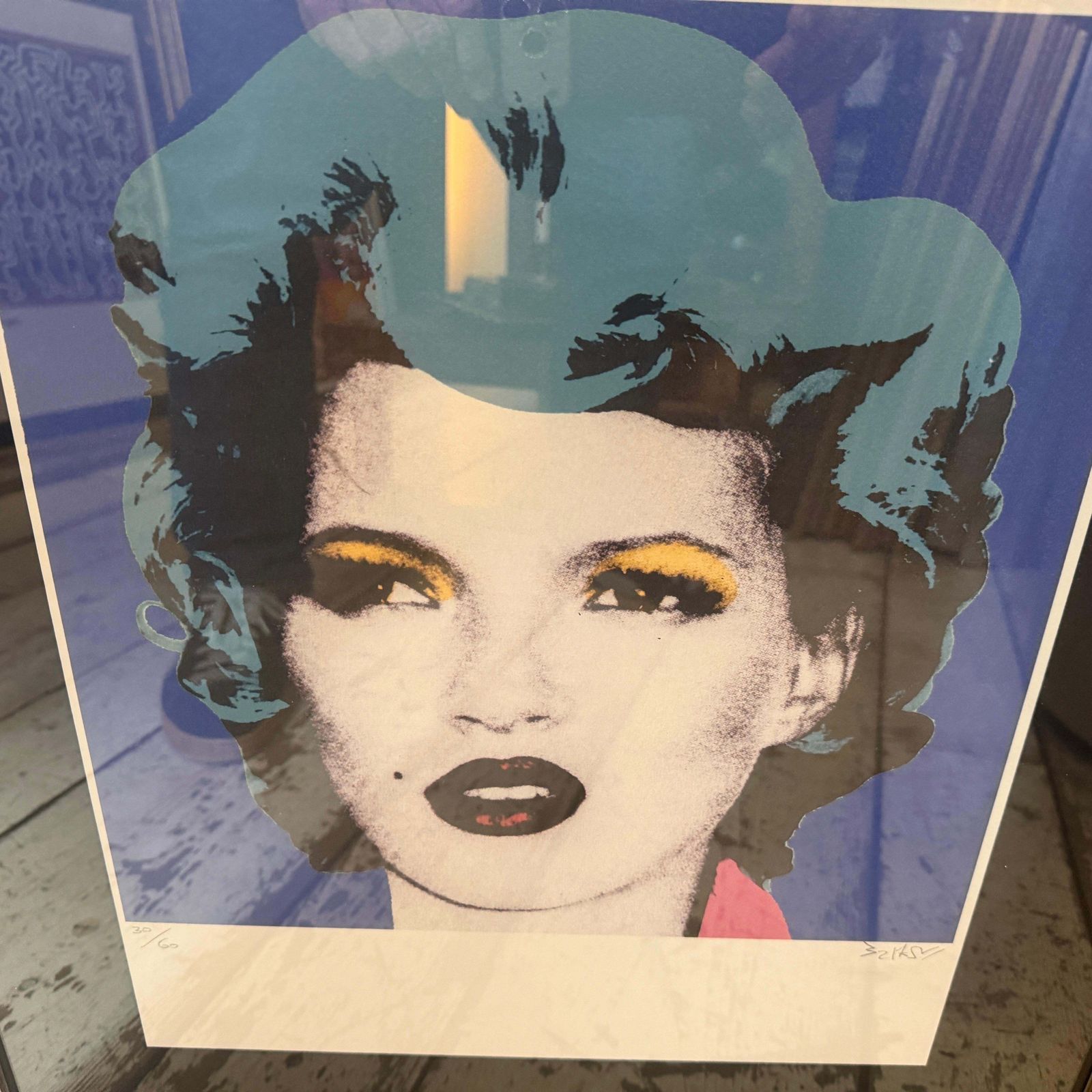 21st Century Framed Kate Moss 30/60 Numbered Lithography By Banksy photo furniture