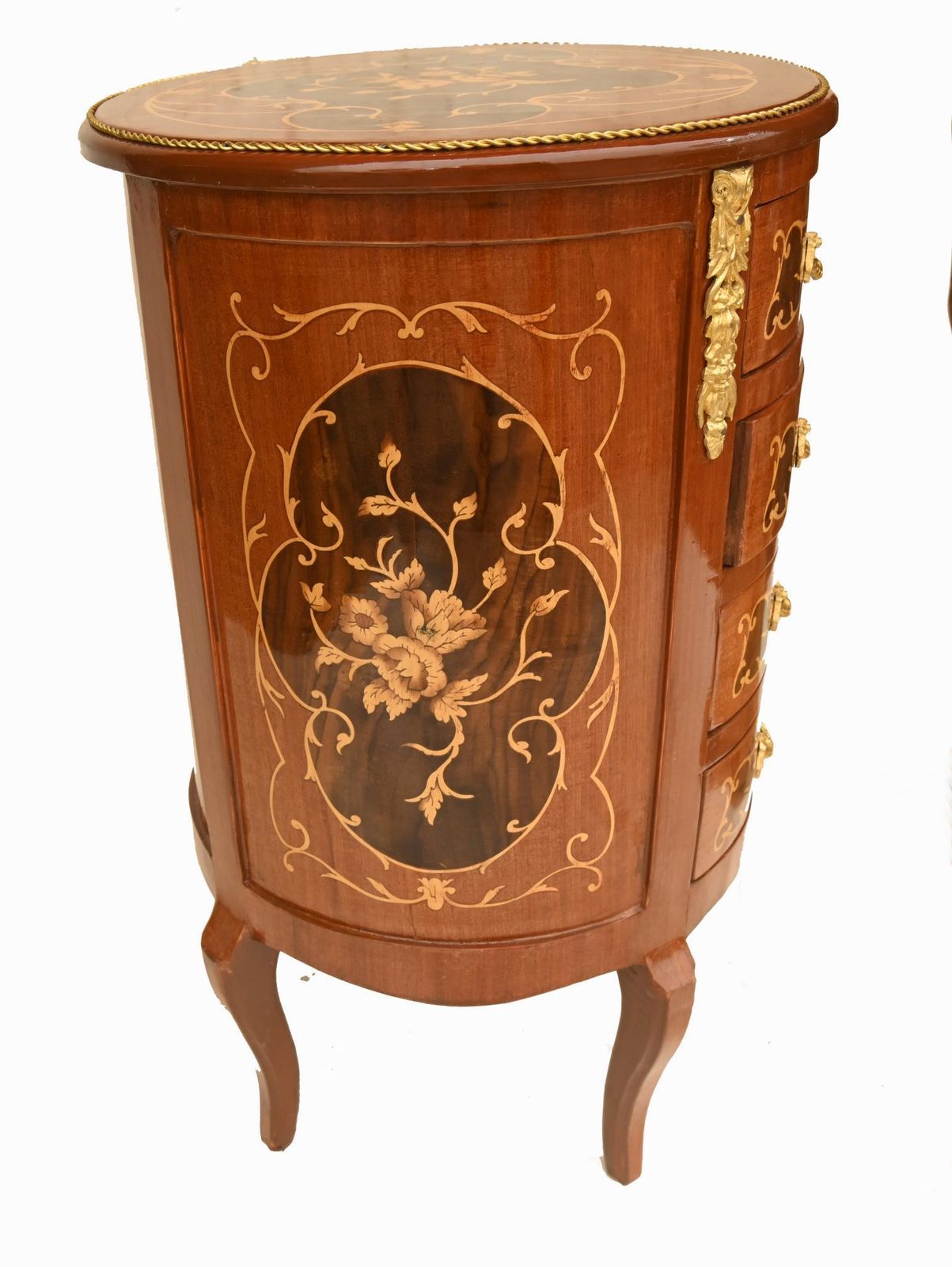 French Bedside Chest Louis XV Revival Nightstands photo vintage
