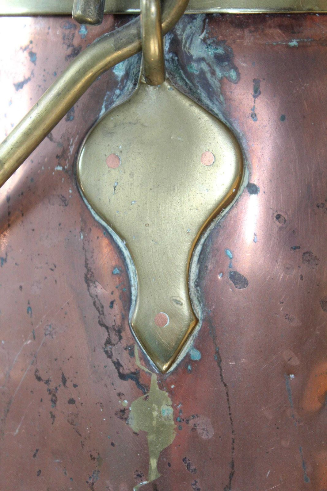 Zeer Grote Antieke Nederlandse Doofpot, 19e Eeuw, Messing En Koper, Knop, Driepoot, Beweegbaar Handvat, Nederland photo vinterior
