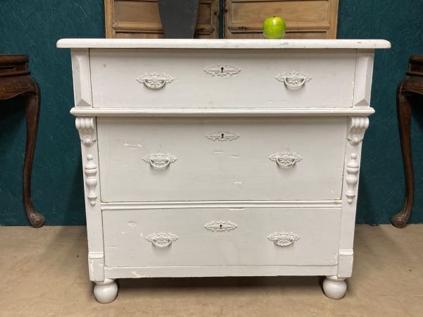 A Charming Antique Painted Pine Chest Of Drawers photo furniture