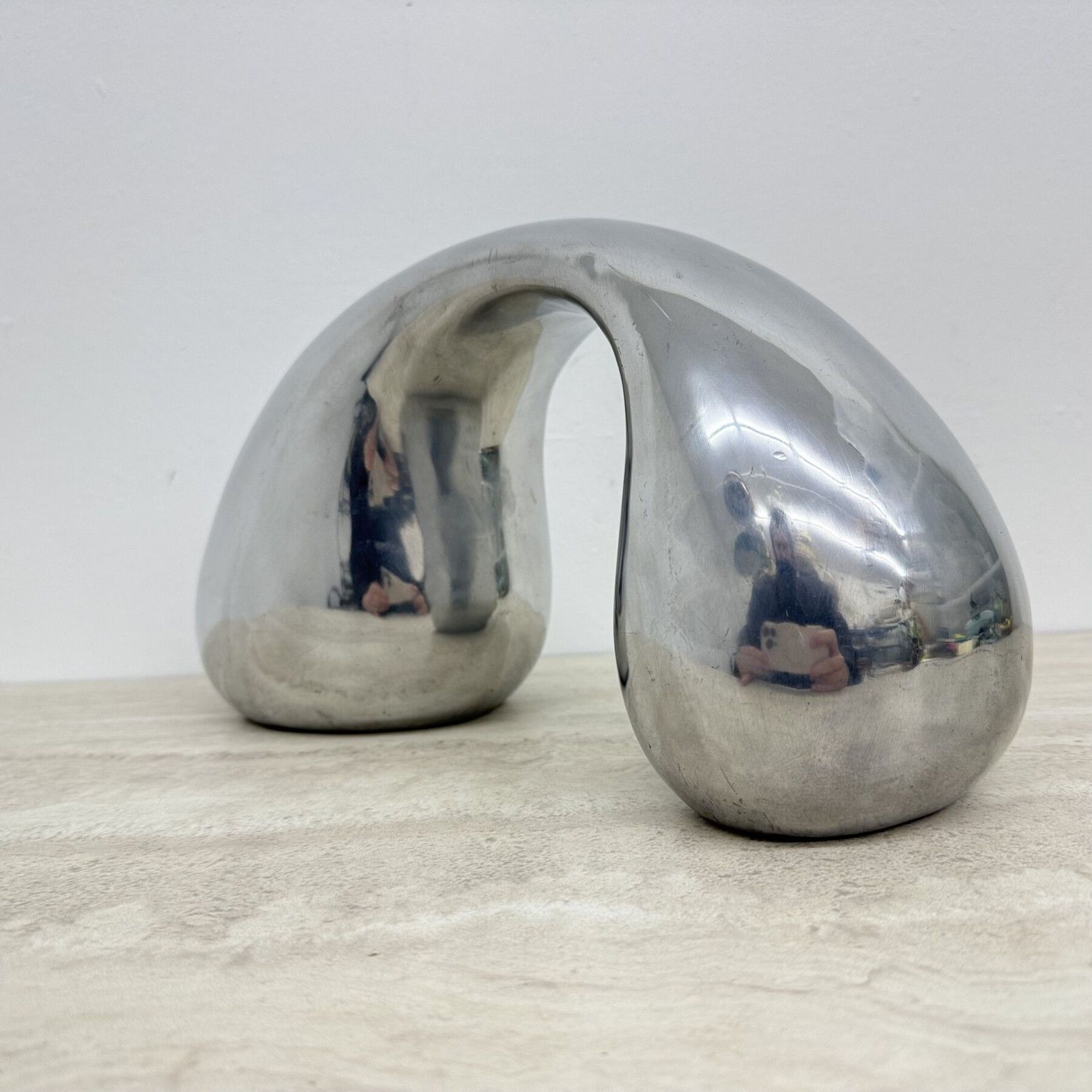 Biomorphic Sculpture Object In Aluminum By Eva & Peter Moritz For Ikea, 1980 photo furniture