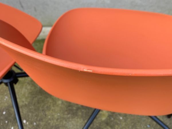 A Set Of 6 Mid Century Styled Swivel Dining Chairs photo buy