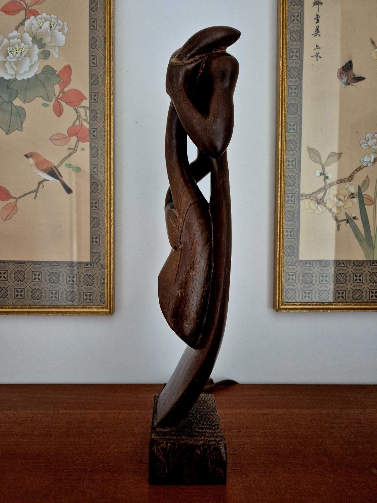 Festus O. Idehen Signed Carving Mother And Child Nigerian African Sculpture photo Art