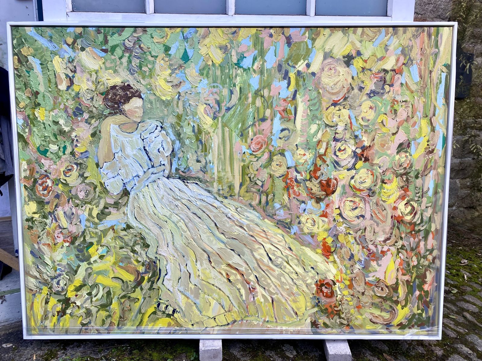 Salvation Is The Garden. Large Impressionist Oil Painting photo furniture