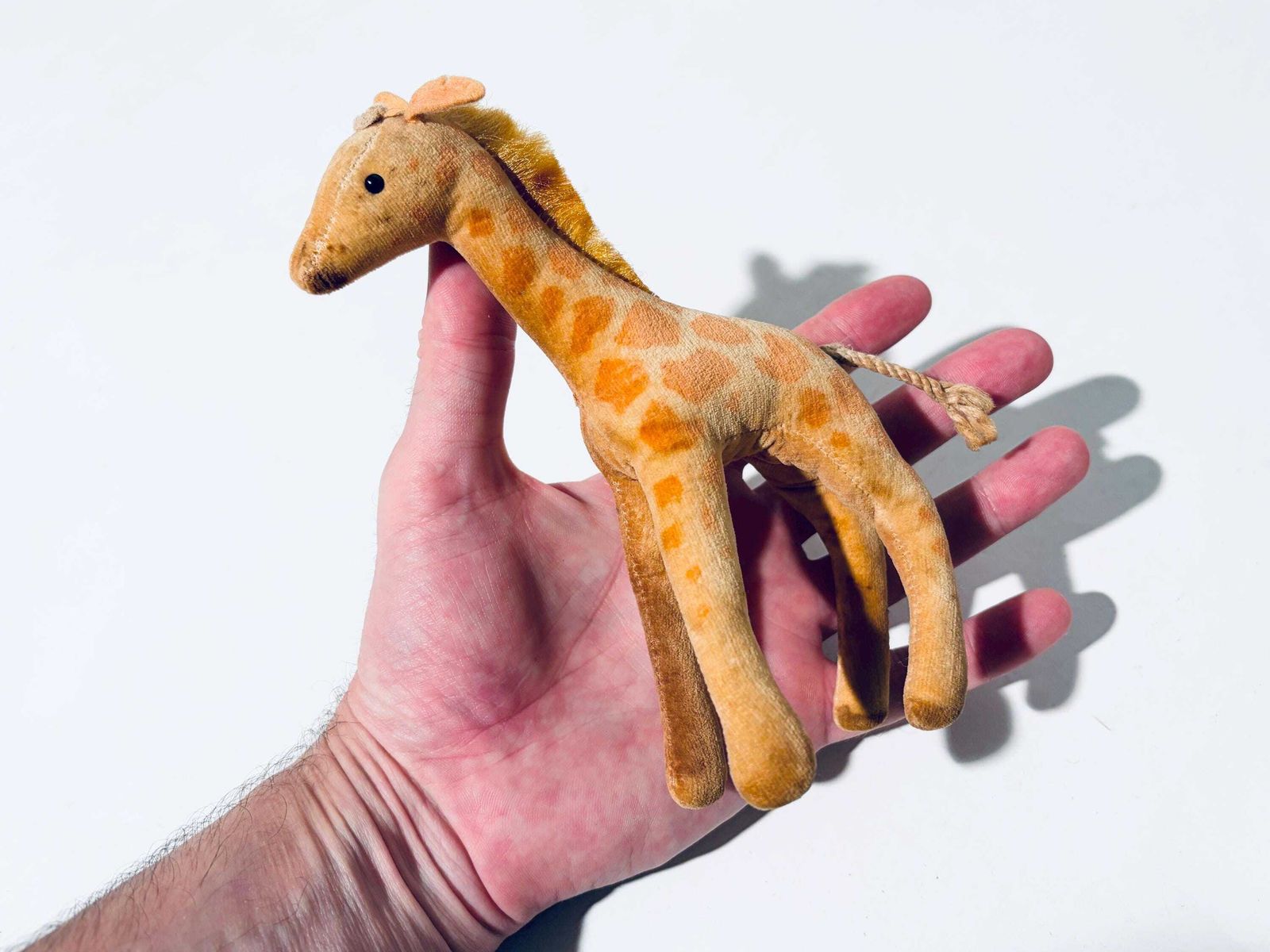photo for sale Vintage Steiff Giraffe Stuffed Toy Mohair 1960s / Model 6414