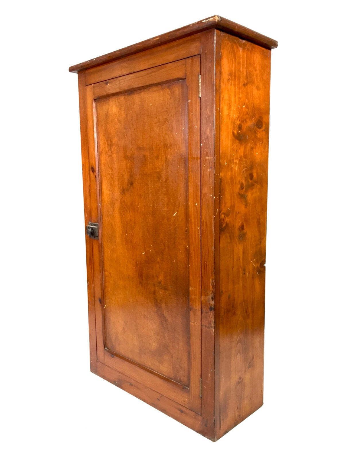 Antique Wooden Large Storage Cupboard With Shelves / Floor Standing Cabinet photo Furniture