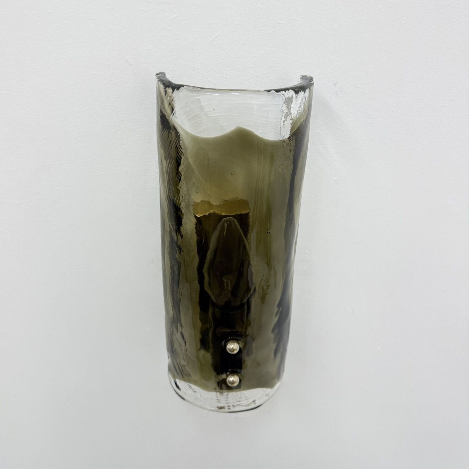 349.0 Mid Century Glass Wall Lamp Sconce J.T. Kalmar , 1970s , Germany photo