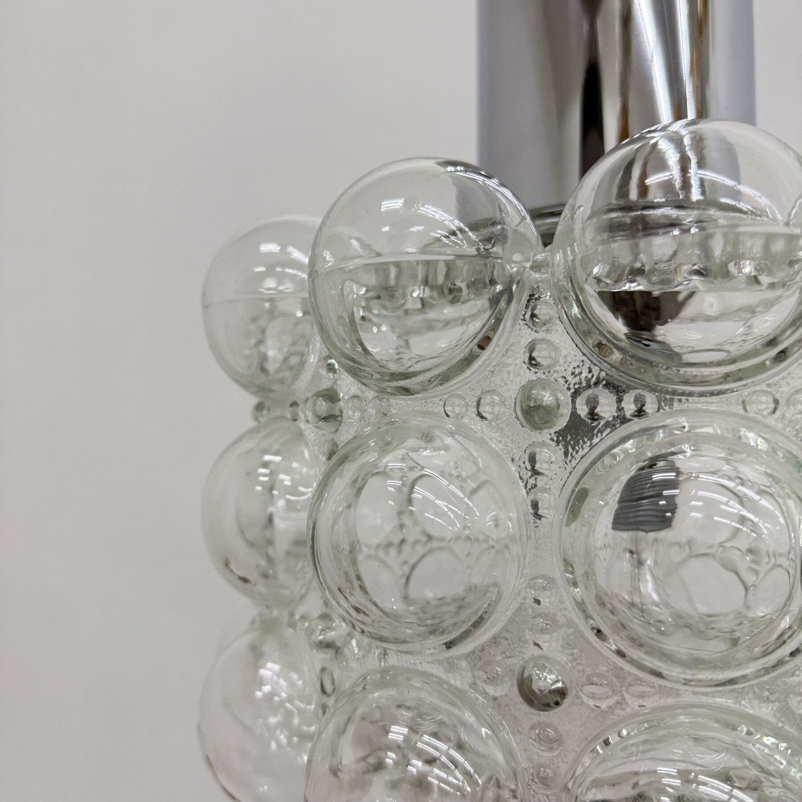 Large Bubble Glass Pendant By Helena Tynell For Limburg, Germany, 1970s photo vintage