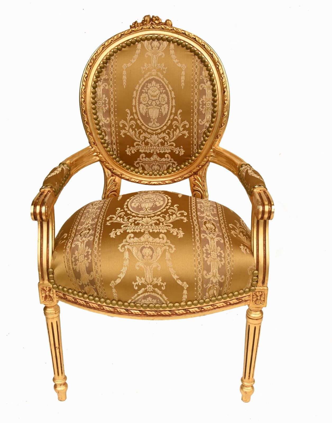 Pair Of Louis XVI Style Giltwood Salon Armchairs photo furniture