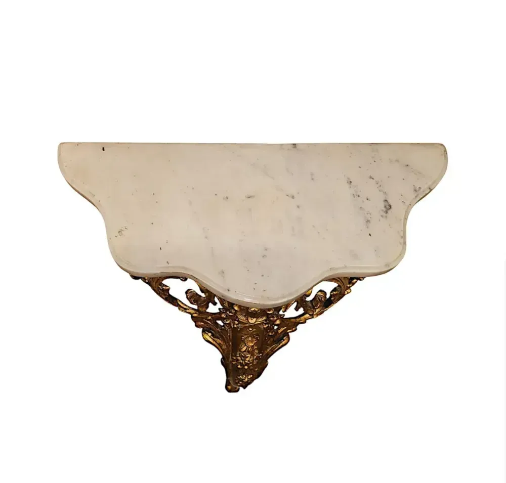 A Fabulous And Unusual 19th Century Marble Top Giltwood Console Or Pier Table photo 2550.0255