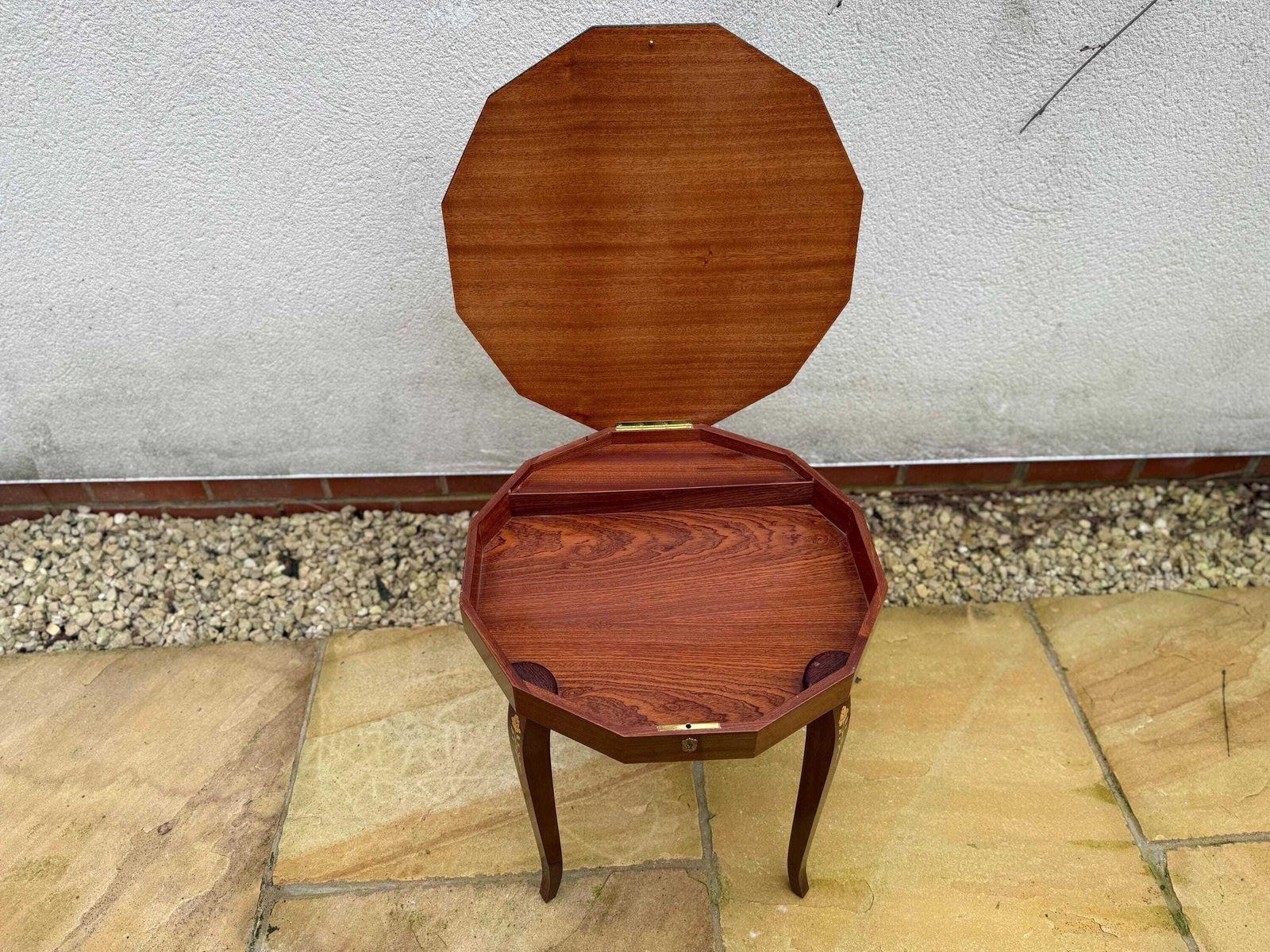 photo furniture Musical Marquetry Side Table, Sewing Table,Plant Stand, Occasional Table