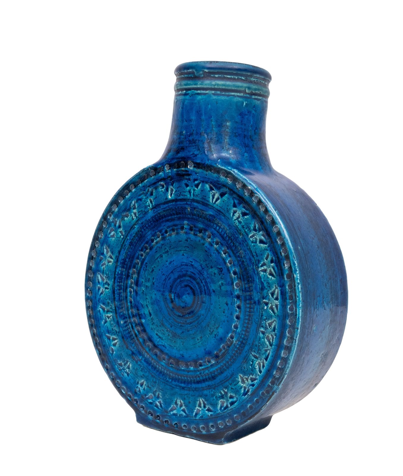 Bitossi Rimini Blu Lollipop Vase By Aldo Londi 1960s Italy photo Home Decor