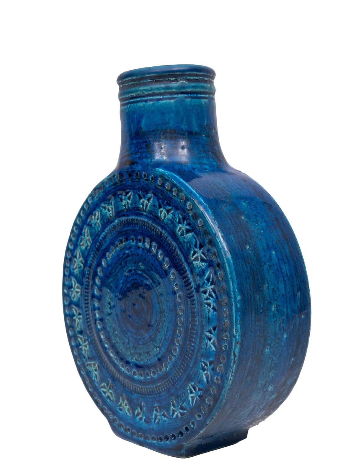 photo furniture Bitossi Rimini Blu Lollipop Vase By Aldo Londi 1960s Italy