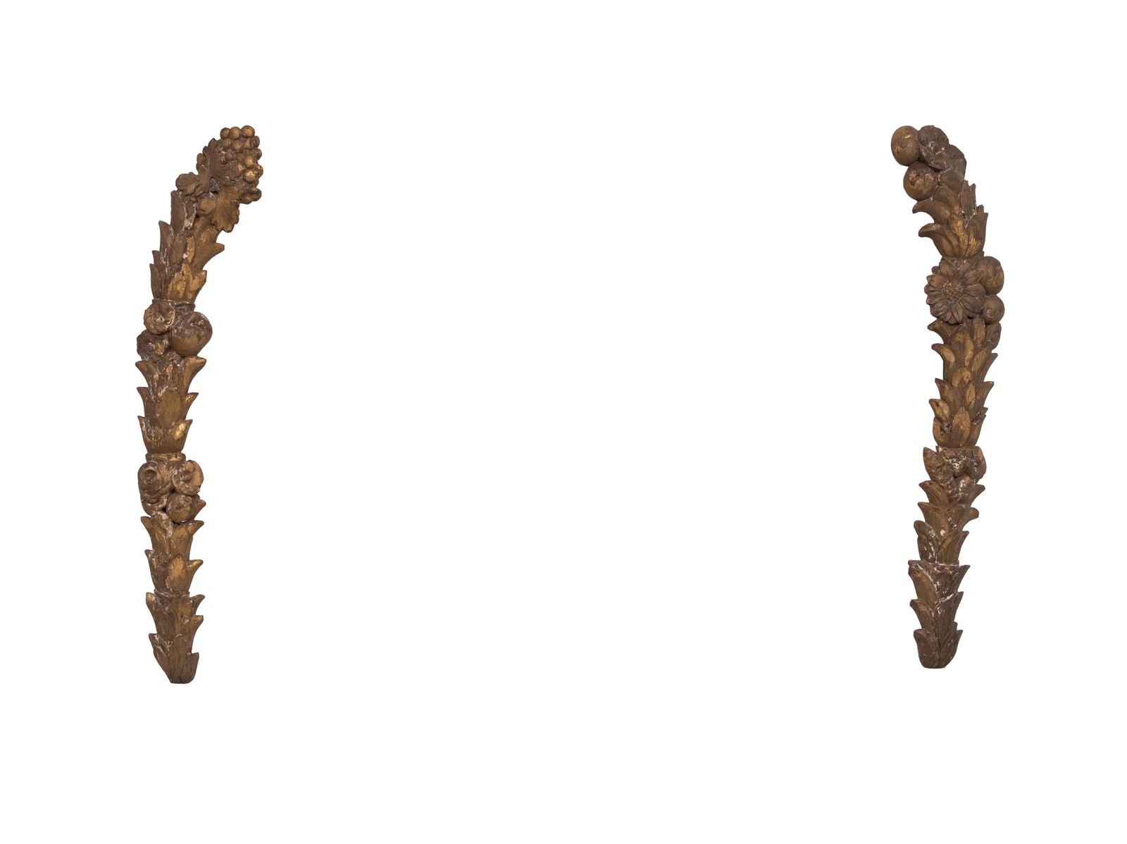 Handgesneden Italiaans Rococo Stijl Verguld Houten Appliques, 18e Eeuw – Set Van Twee photo vinterior
