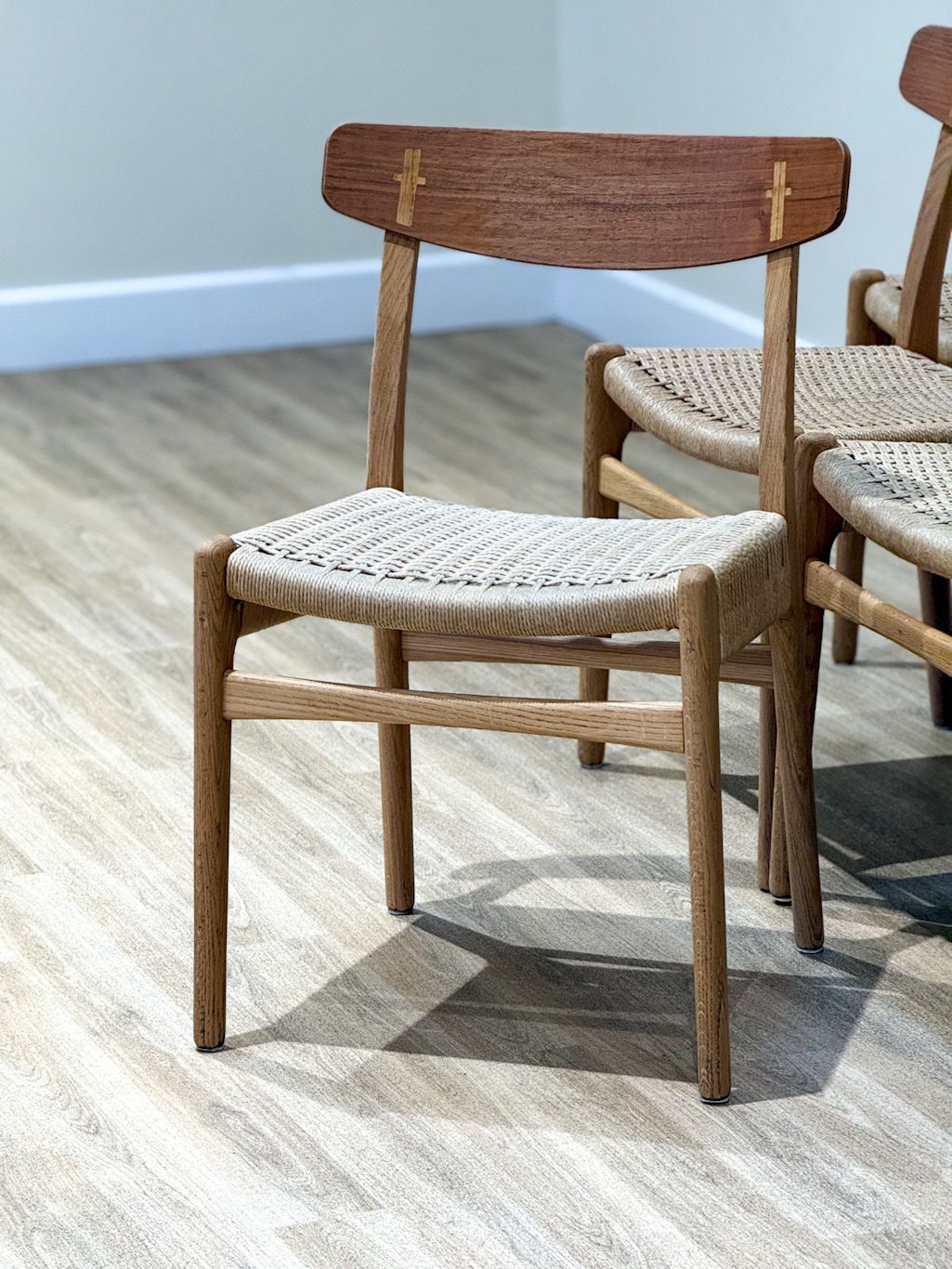 Set Of Eight Ch23 Dining Chair By Hans J. Wegner photo for sale