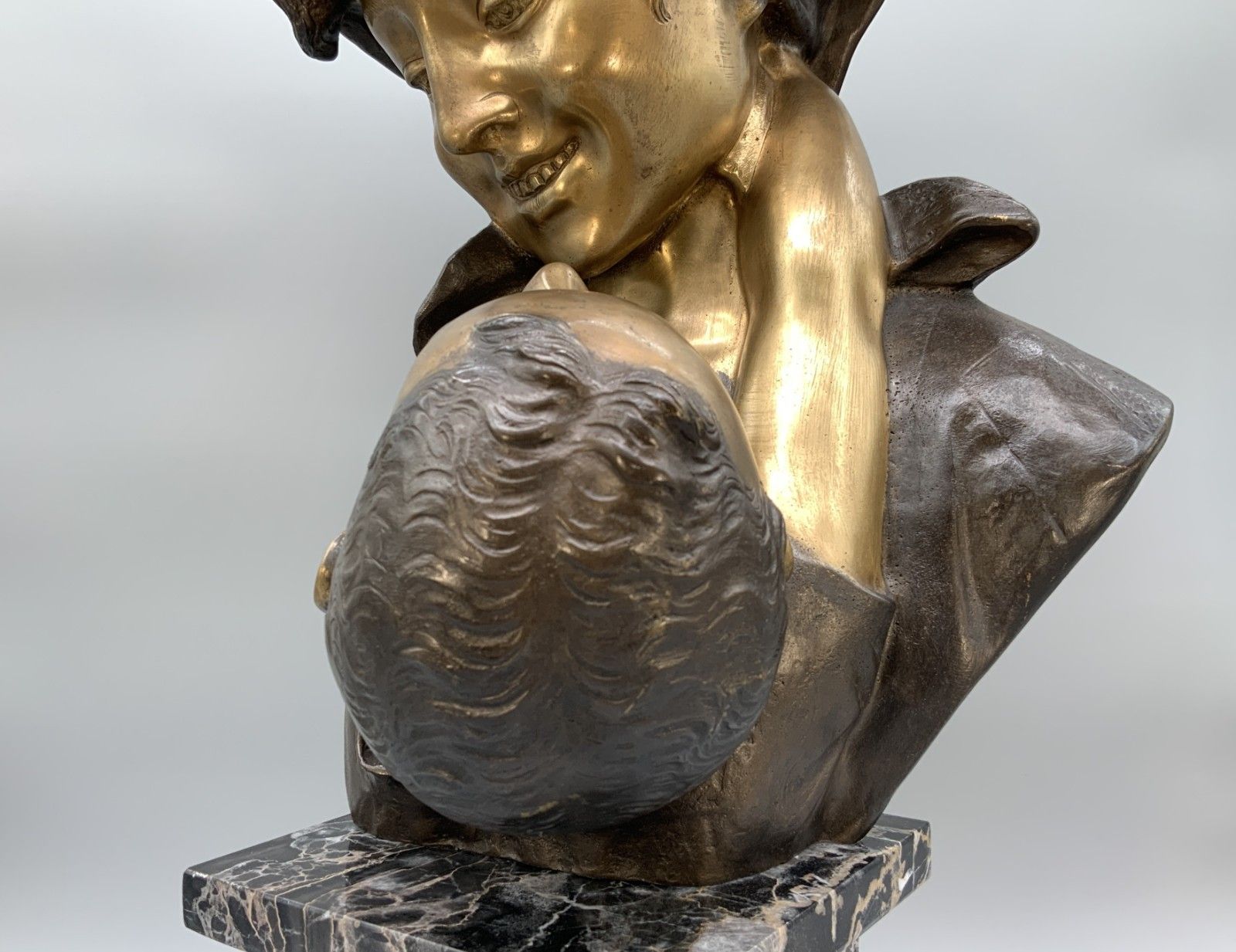 photo buy Large Bronze Sculpture 'Maternity' Mother & Child Statue After Antonio Merente