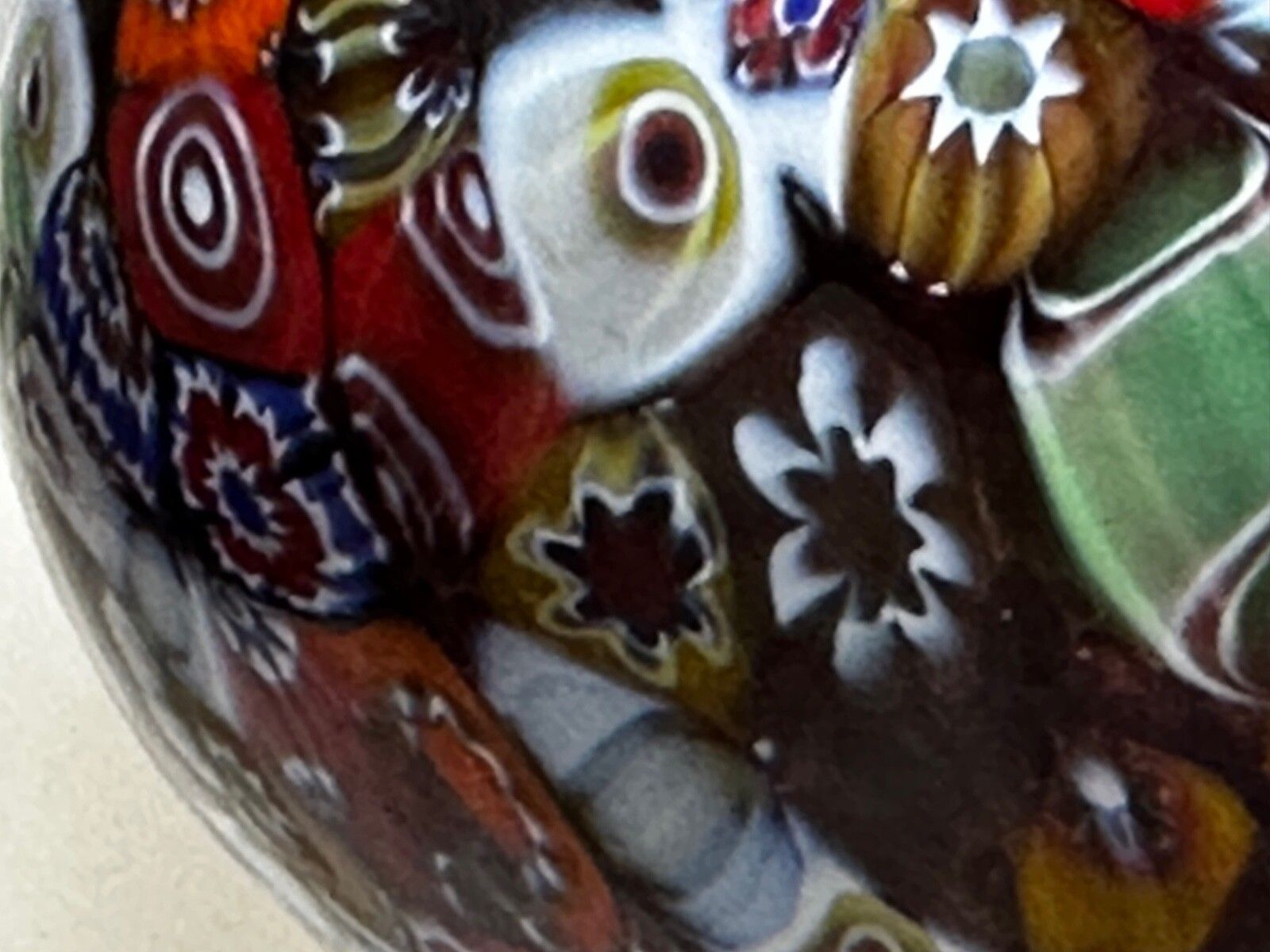 photo for sale 2 Decorative Original Italian Murano Fratelli & Torso Millefiori Glass Vases