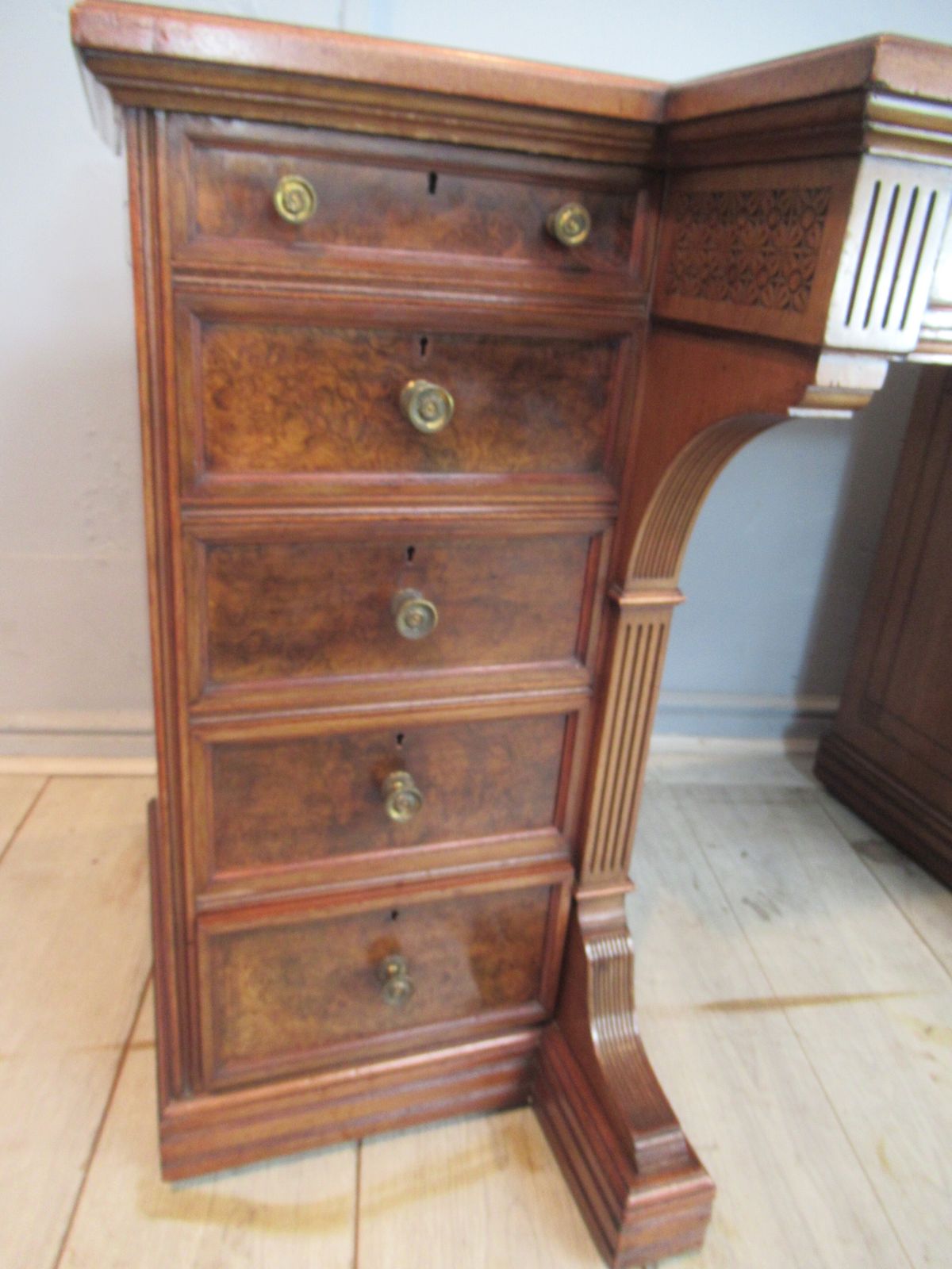 Walnut   Knee Hole Desk By Gillows,   Lancaster photo buy