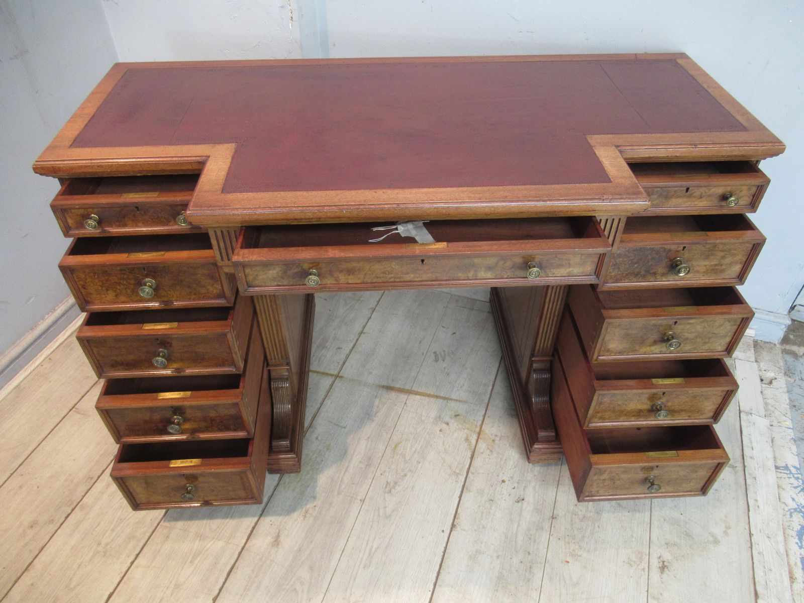 photo buy Walnut   Knee Hole Desk By Gillows,   Lancaster