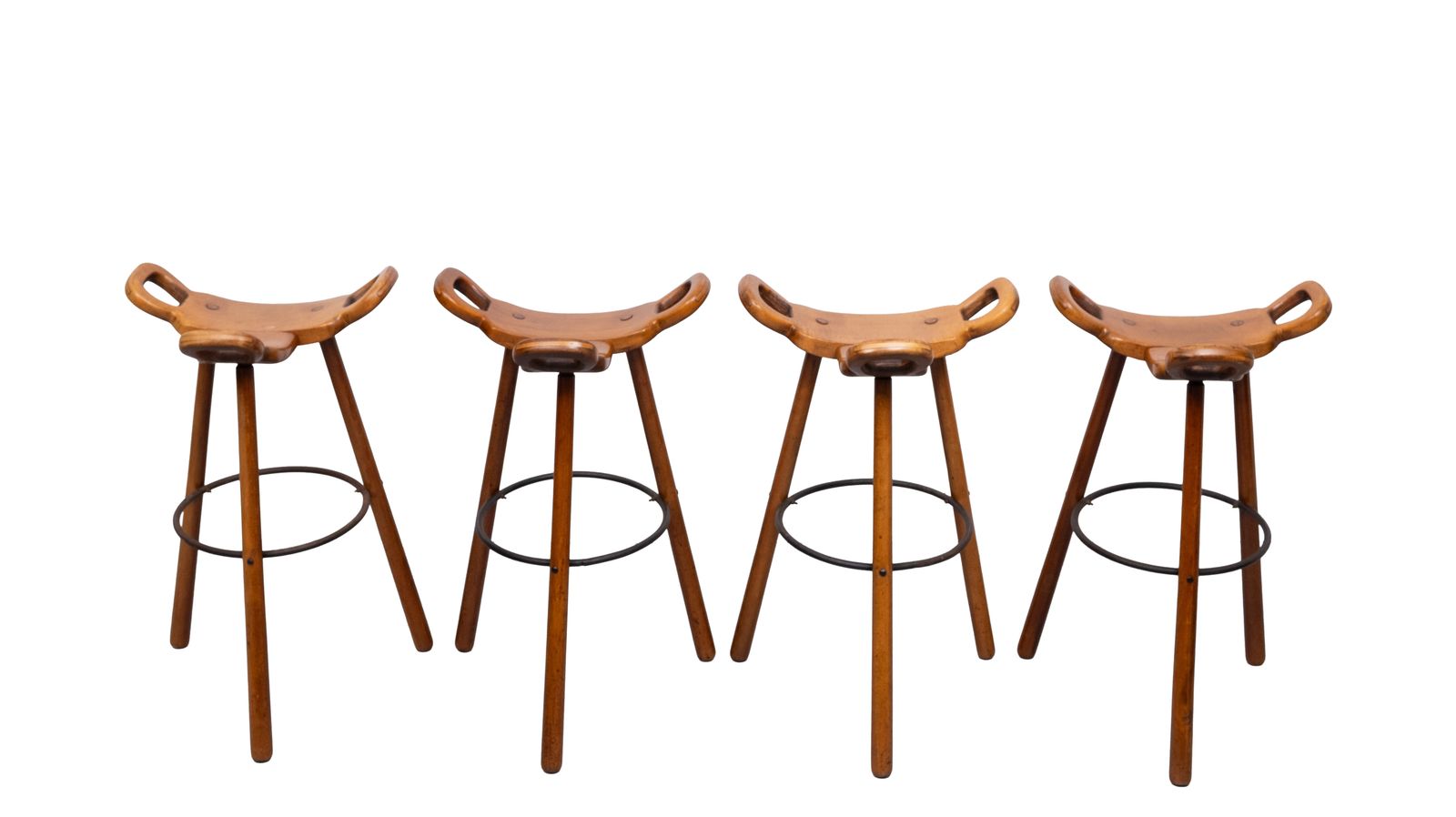 photo for sale 'Marbella' Bar Stools By Sergio Rodrigues For Confonorm Spain 1970s