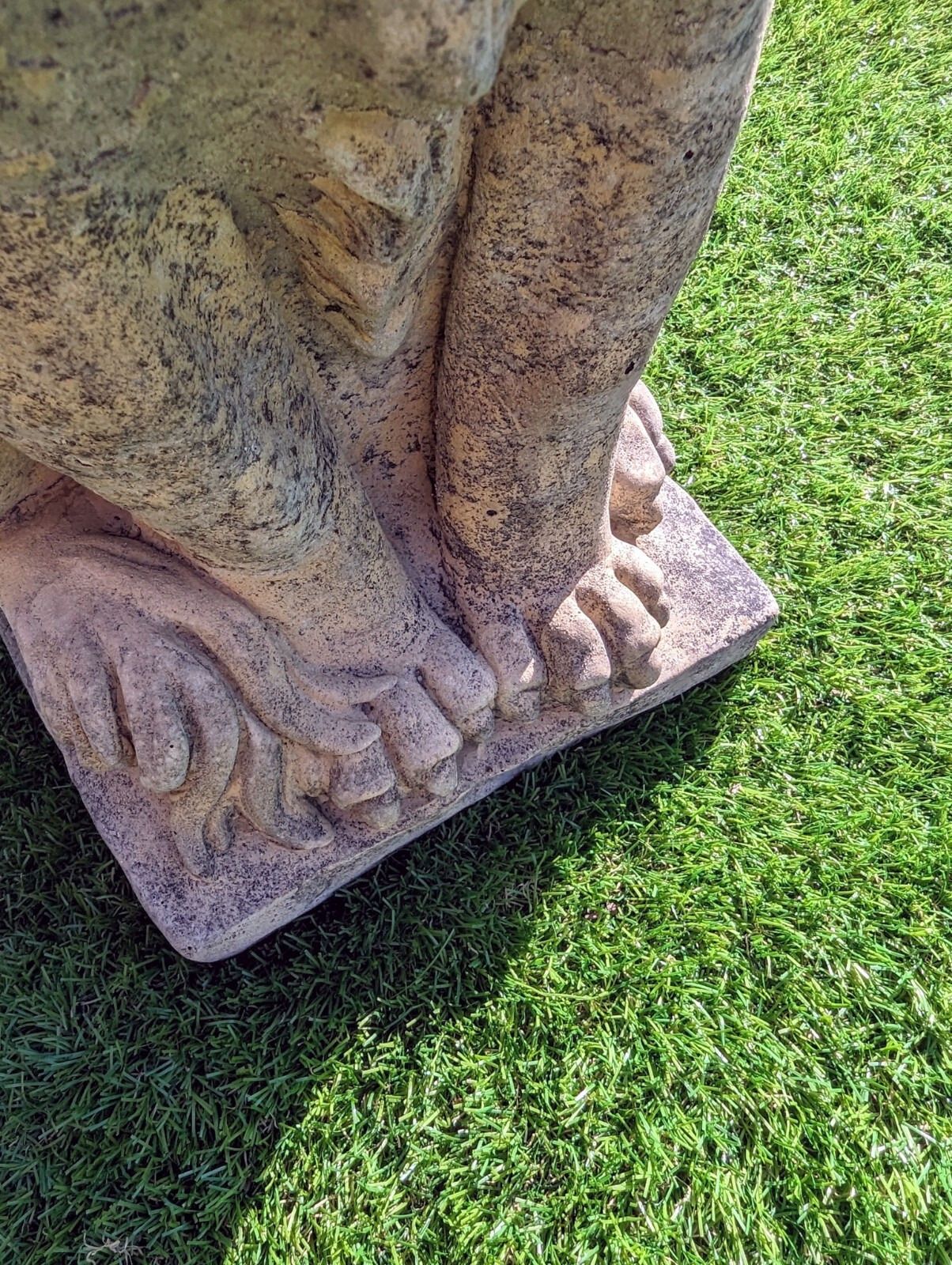 Pair Of Winged Griffins Garden Ornament English Stone Delivery Available 0204. photo buy