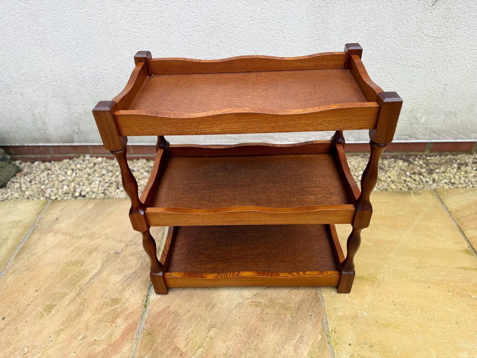 Vintage 1950/ 1960s Mid Century Wood Tea Trolley Shelf Drinks Shelf photo for sale