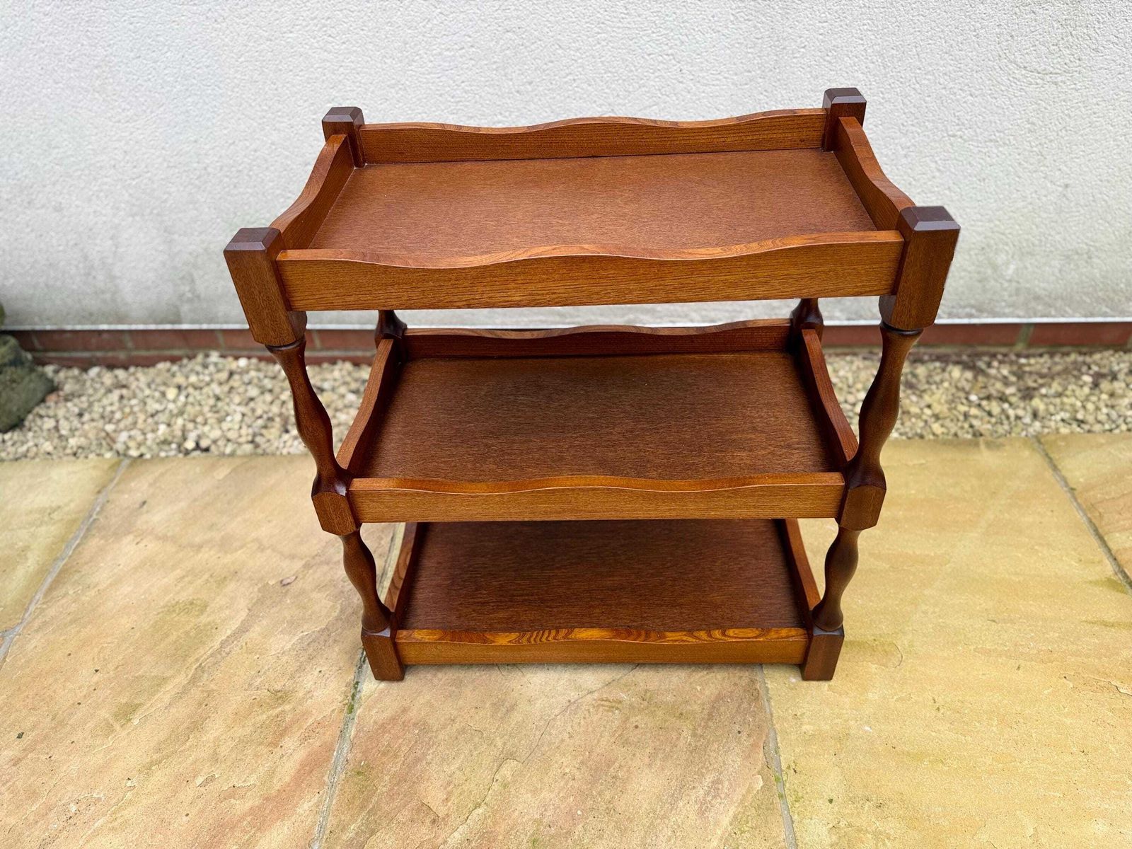 Vintage 1950/ 1960s Mid Century Wood Tea Trolley Shelf Drinks Shelf photo vinterior