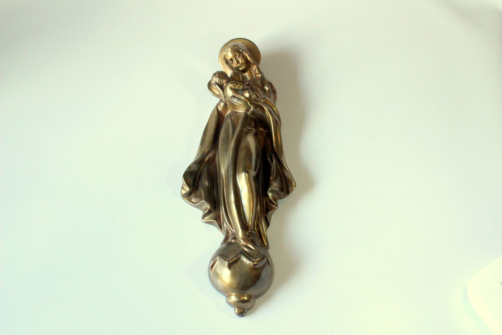 Brass Sculpture Mother Of God With Child photo furniture