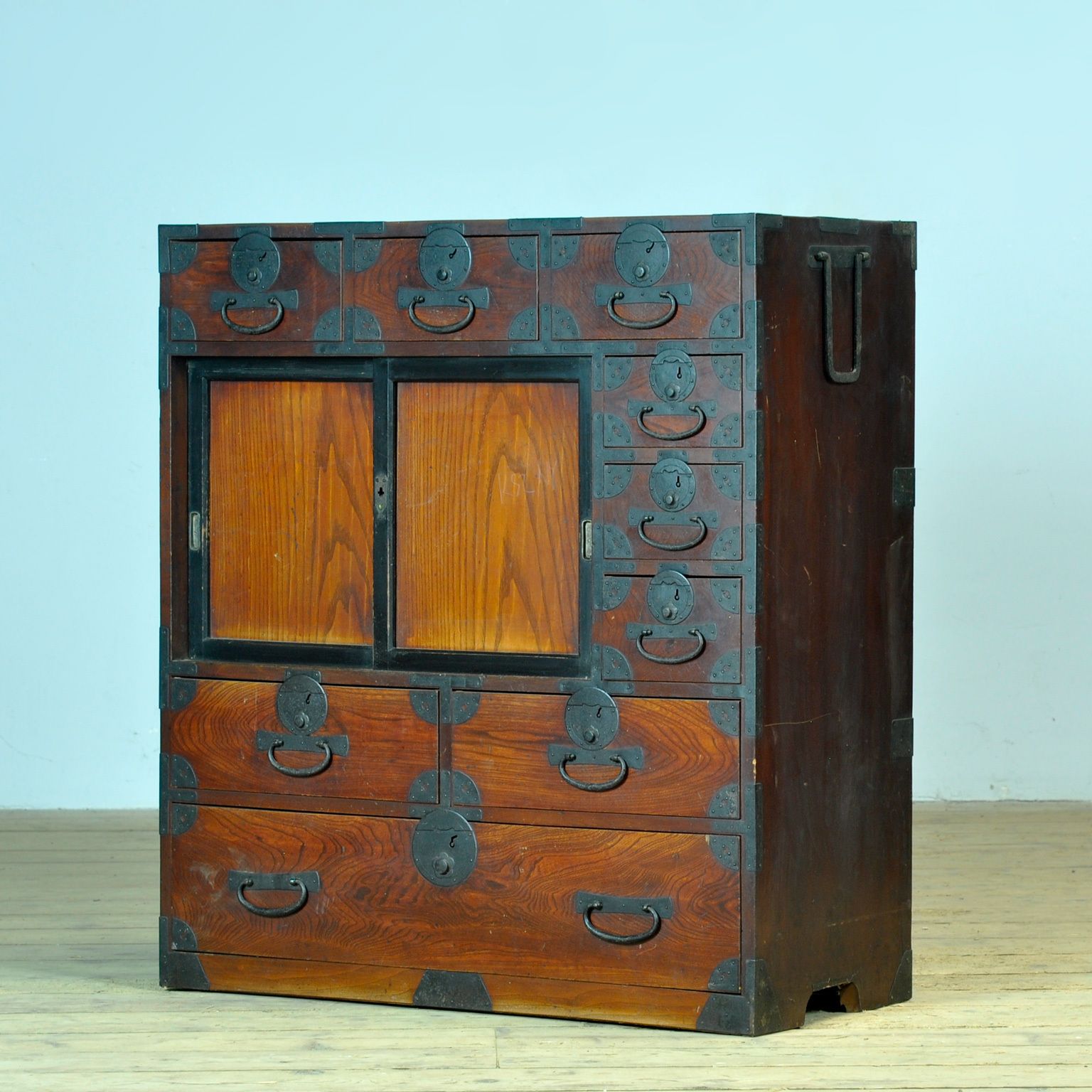 Japanese Tansu Chest Of Drawers, Circa 1890