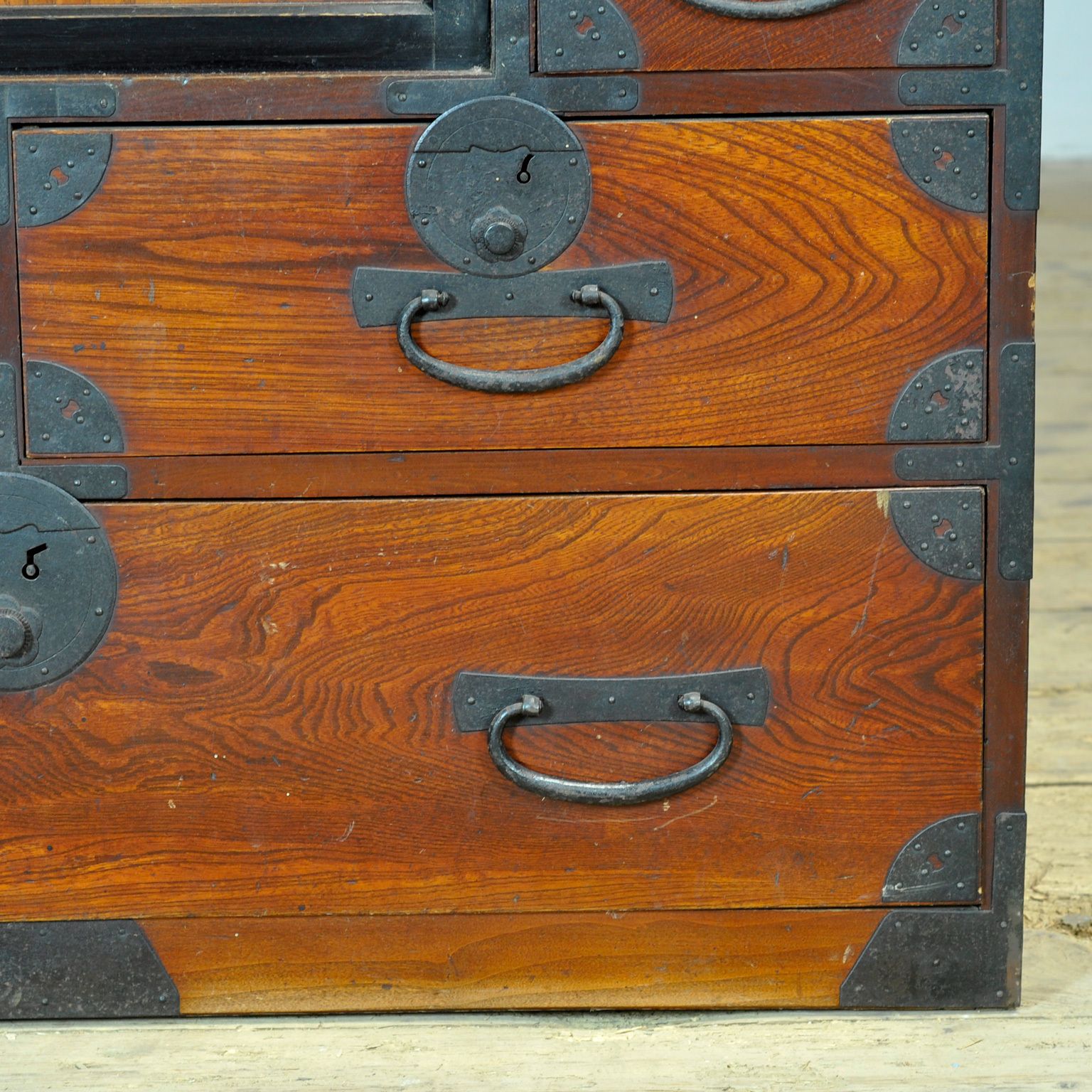 Japanese Tansu Chest Of Drawers, Circa 1890 photo vintage