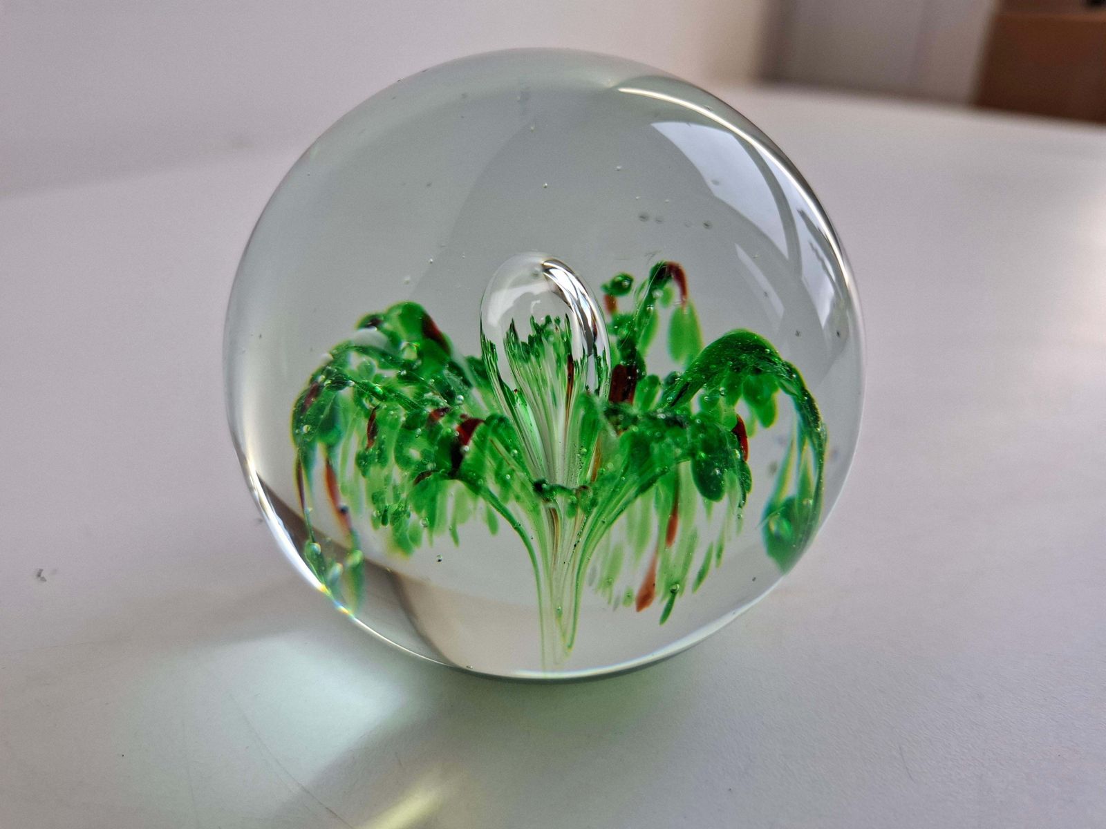 Midcentury Czechoslovak Art Glass Paperweight, Hand Blown, Circa 1960 photo furniture