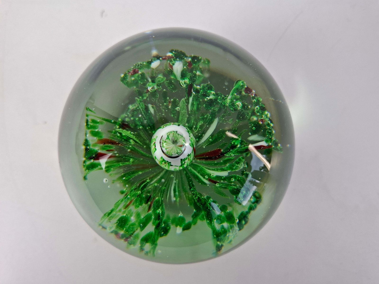 Midcentury Czechoslovak Art Glass Paperweight, Hand Blown, Circa 1960 photo for sale
