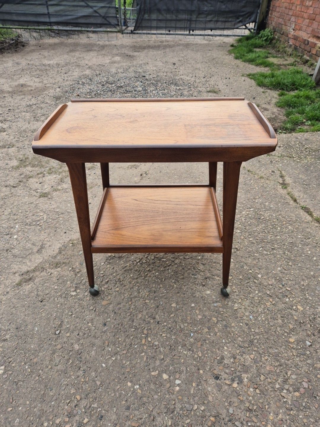Vintage Remploy Mid Century Danish Style Teak 2 Tier Coffee Table Drinks Trolley