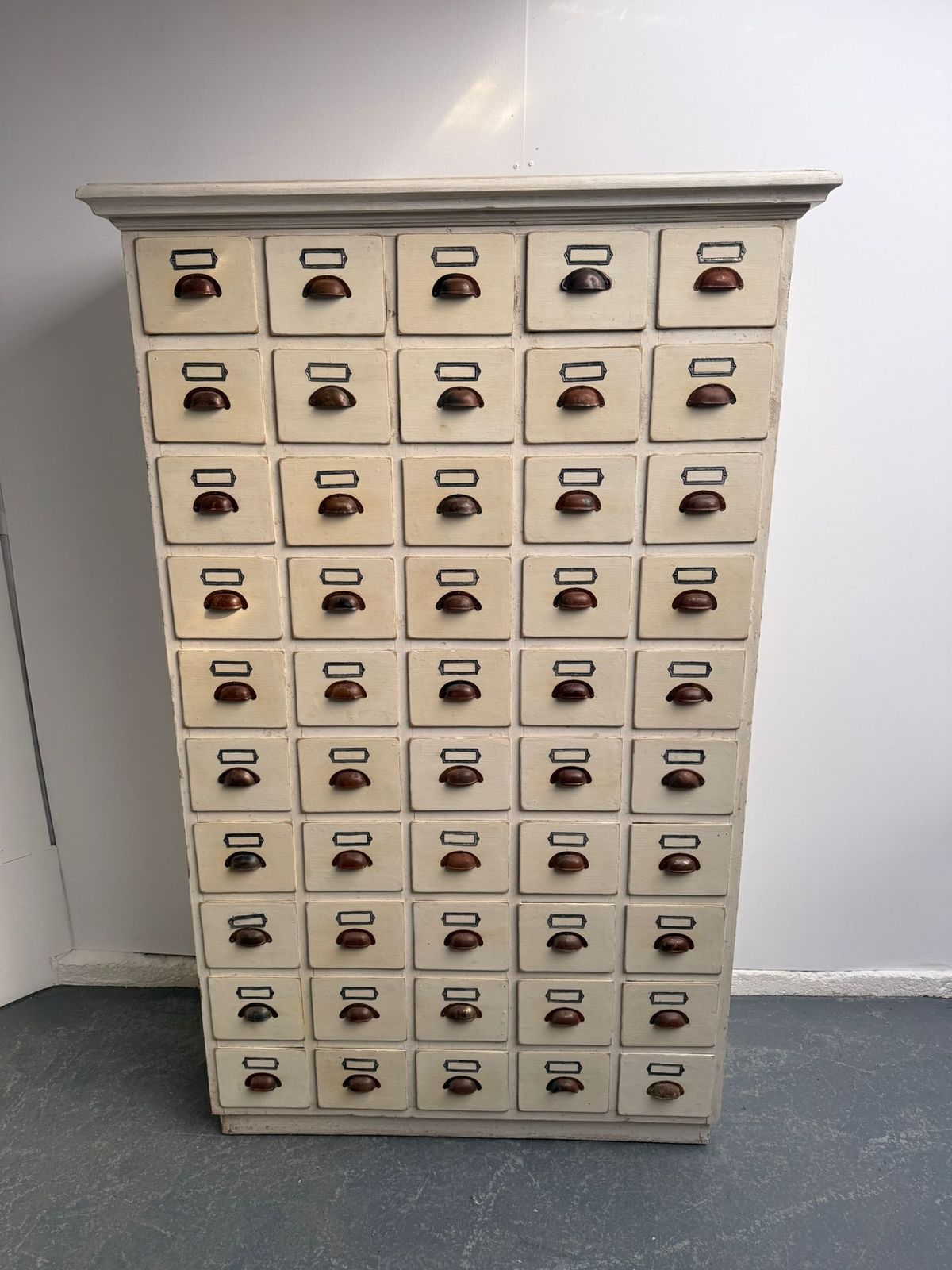 An Amazing Painted Hungarian Victorian Pine 50 Drawer Shop Fitting photo 1795.0