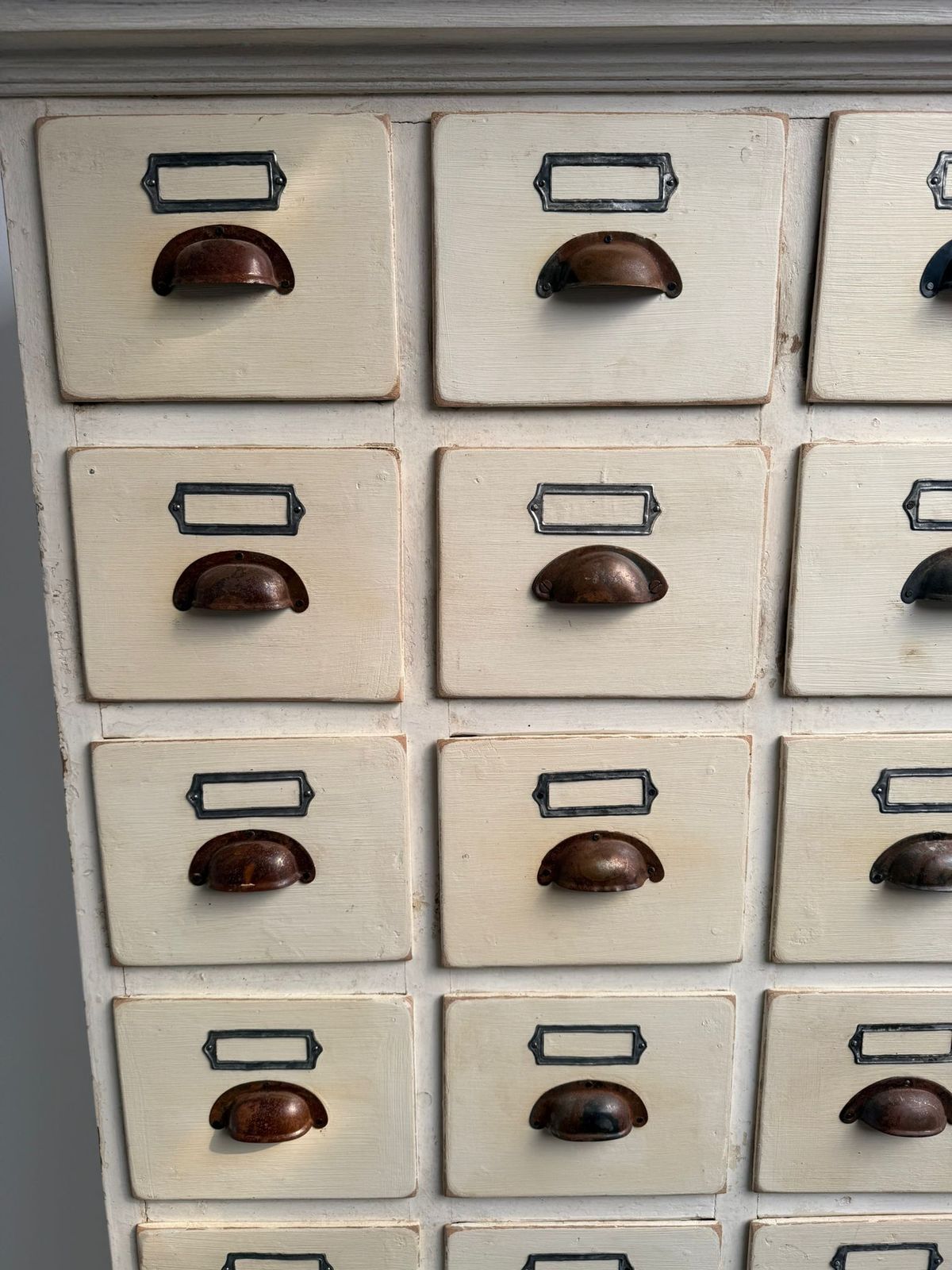 An Amazing Painted Hungarian Victorian Pine 50 Drawer Shop Fitting photo buy