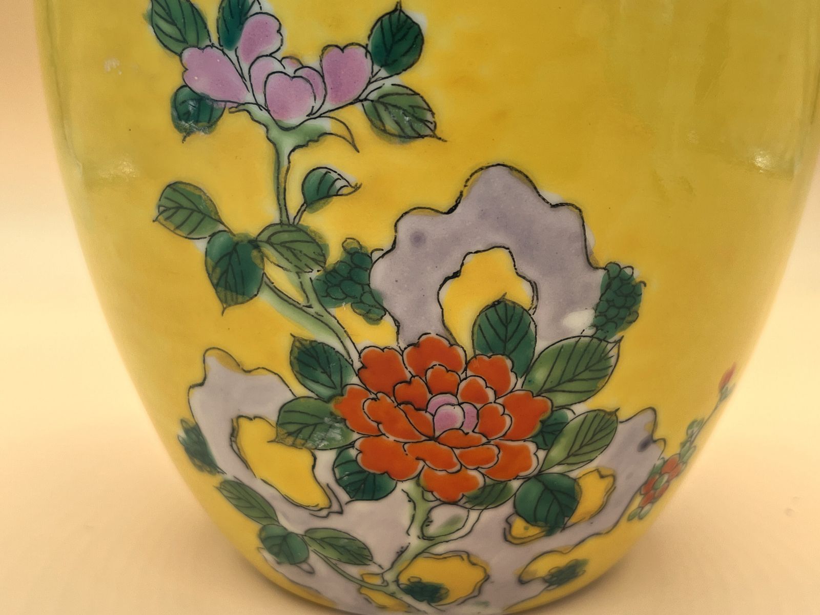 Antique Japanese Yamatoku Ware Lidded Ginger / Temple Jar, Asiatic Pheasants, Lotus And Dogwood Flowers. photo buy