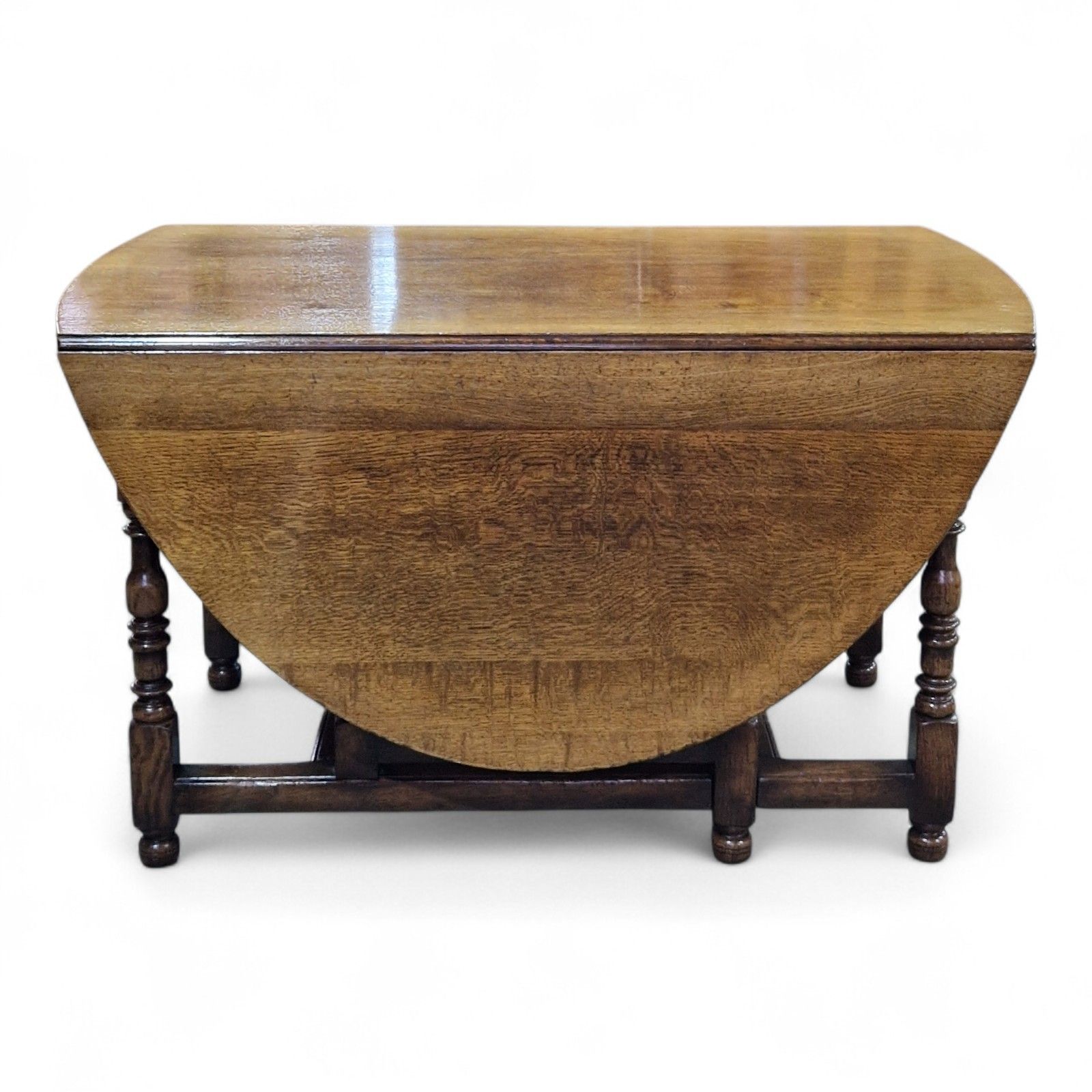 Solid Oak Gateleg Dining Table + 6 Ladderback Chairs Set Titchmarsh And Goodwin photo buy