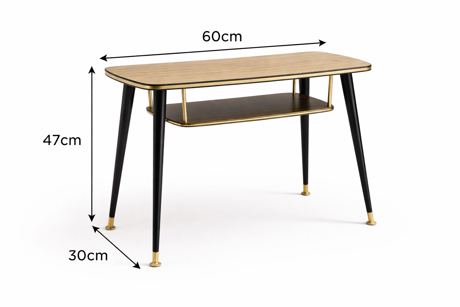 Renovated 1960s Mid Century Modern Formica Coffee Table With Magazine Shelf photo for sale