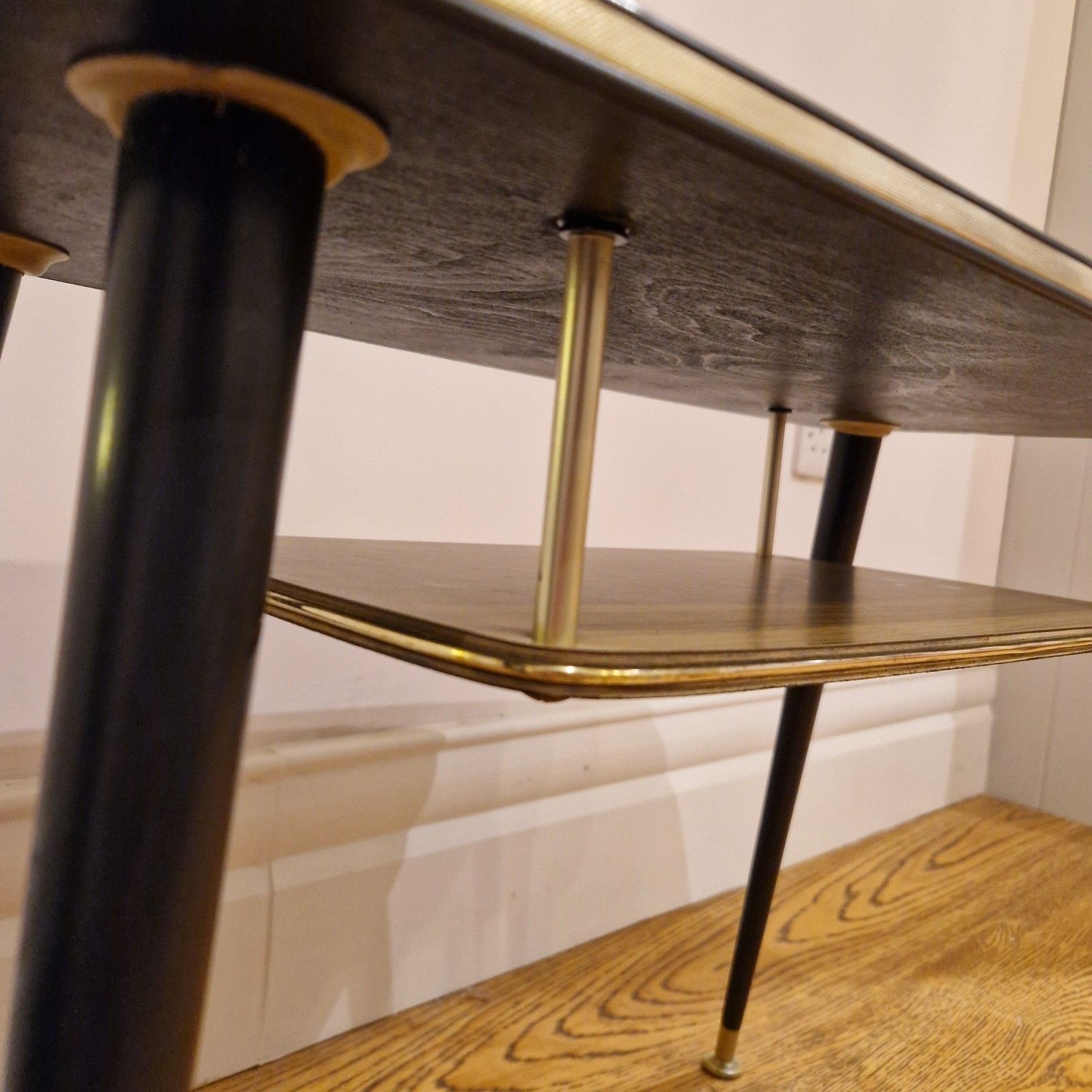 photo for sale Renovated 1960s Mid Century Modern Formica Coffee Table With Magazine Shelf