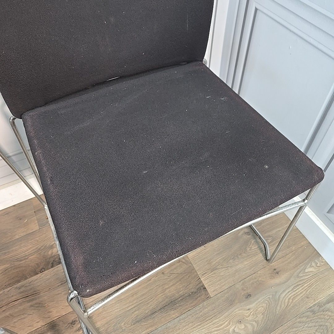 photo vinterior Herman Miller Visitor Chairs 4 Retro Office Stackable Seats Chrome Vintage