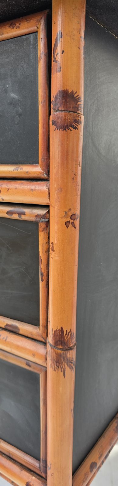 photo vintage A Mid Century Chinese Chippendale Bamboo Writing Desk, Chinoiserie