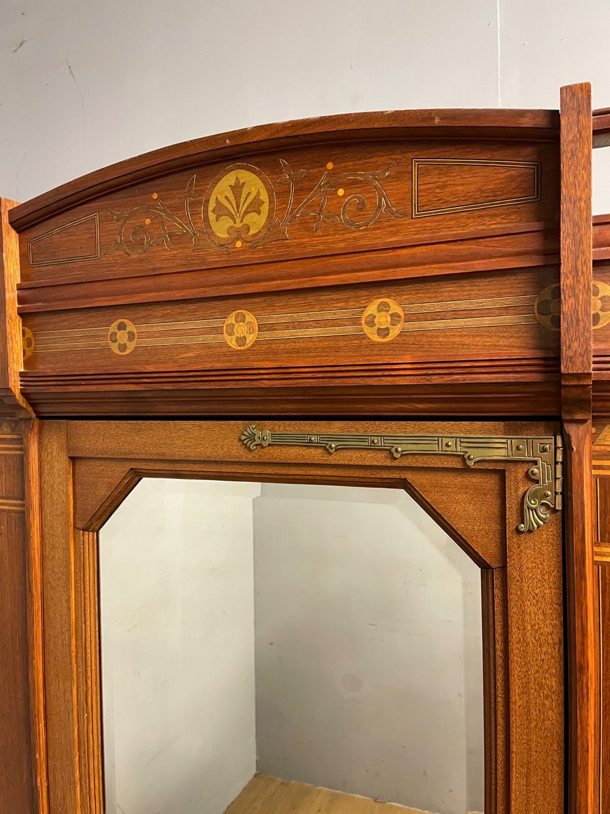 Arts And Crafts Inlaid Walnut Wardrobe By Christopher Pratt Bradford photo Furniture
