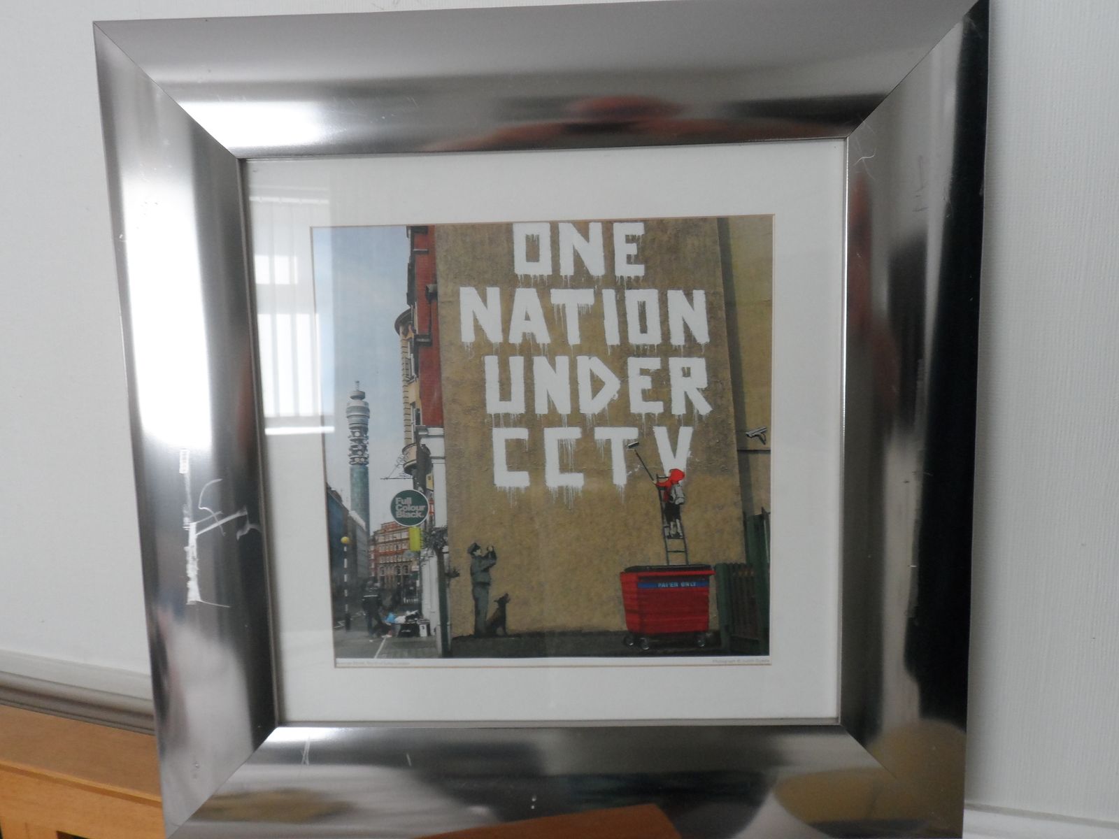 X3 Banksy Framed Art Graffic Street Photographic Prints photo vinterior