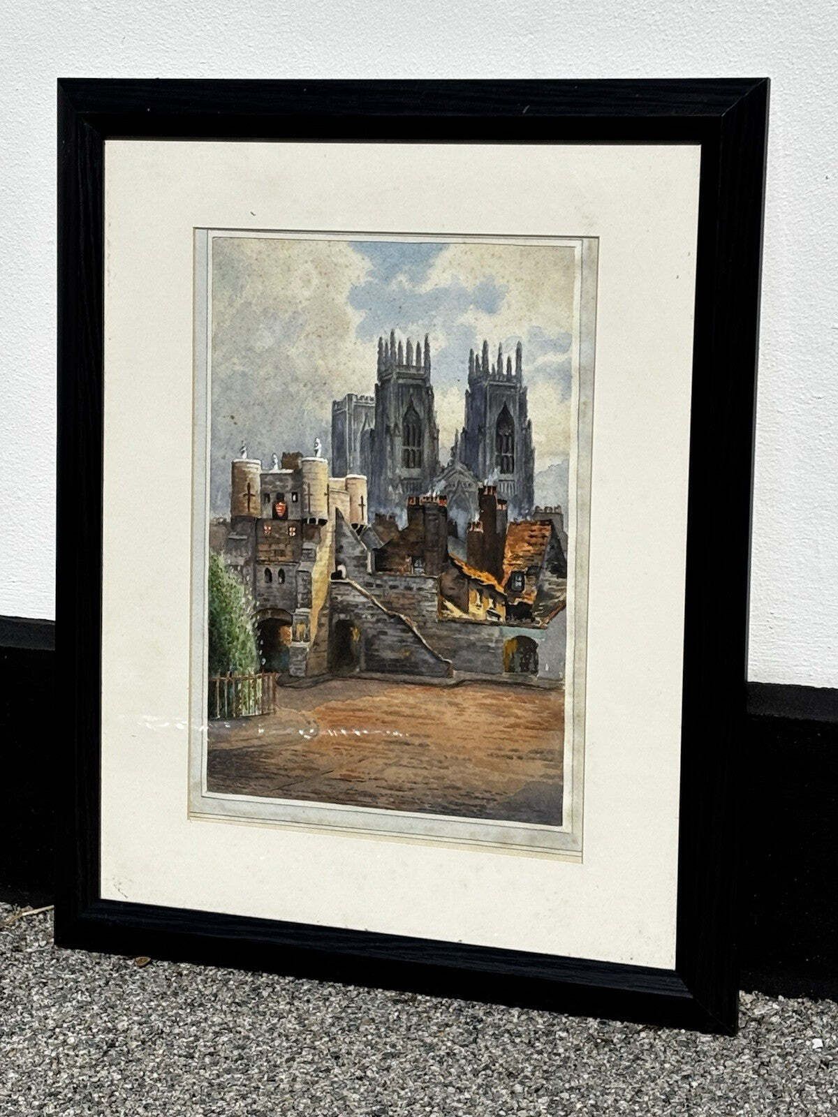 York Cathedral & Bootham Bar Original Watercolour By P Wood 1949 photo 301.0