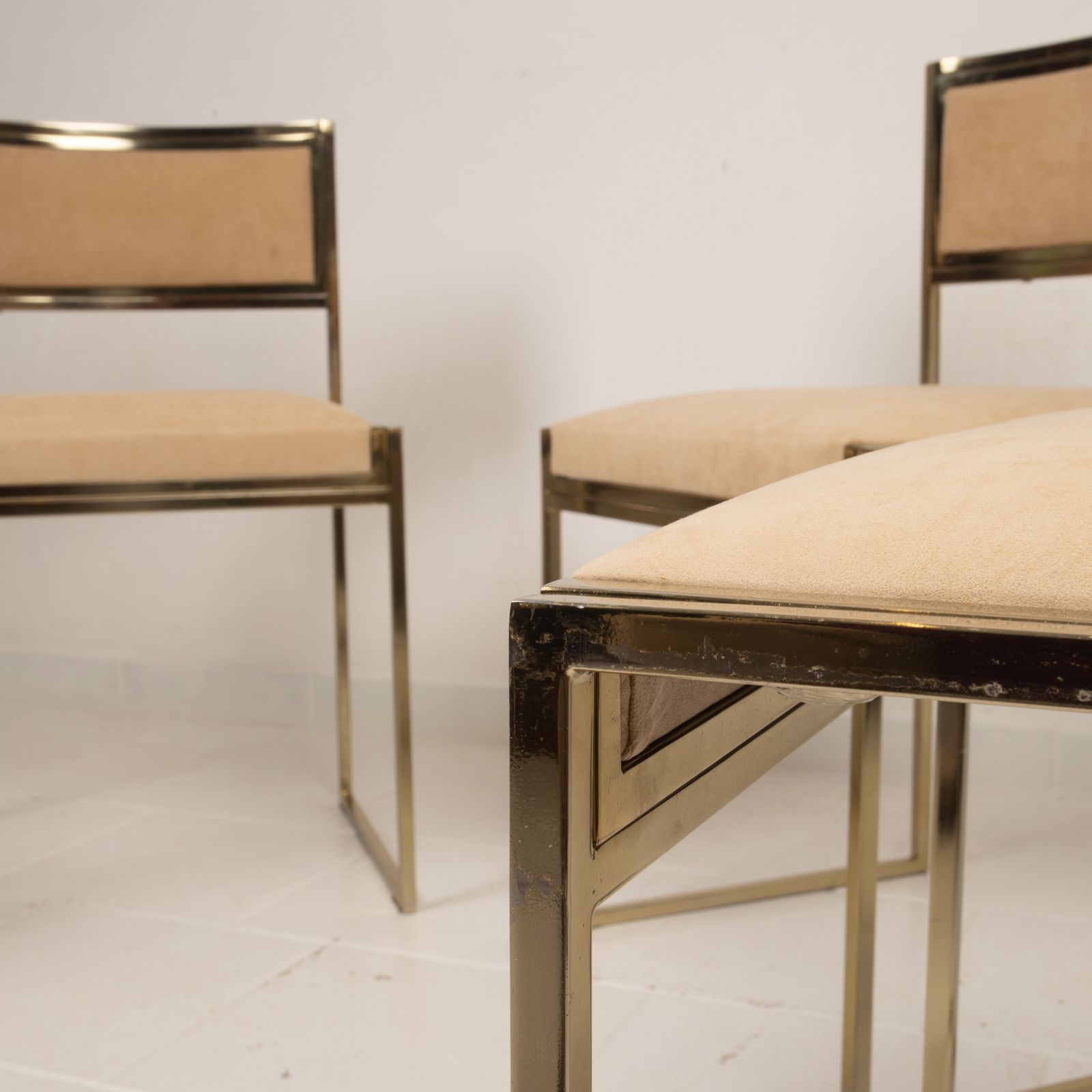 photo buy Sq Al Chairs By Willy Rizzo For Maison Willy Rizzo – Brass Version 1970